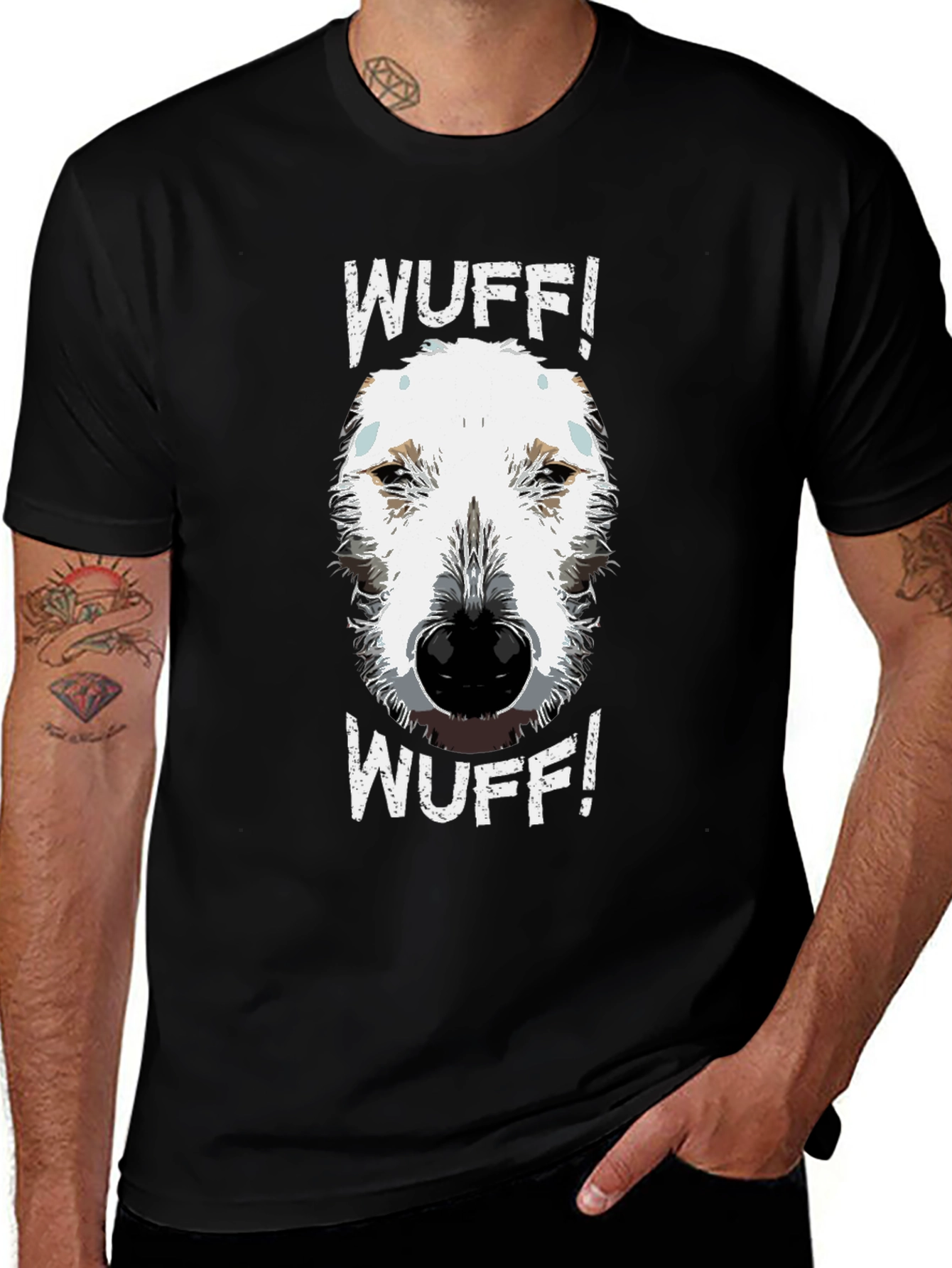 Variant 11 of WUFF! Dog Graphic Tee - Cute Dog Lover Shirt