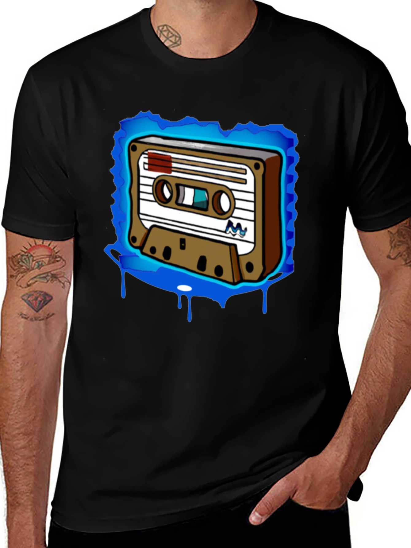 Variant 21 of Retro Cassette Tape Graphic T-Shirt