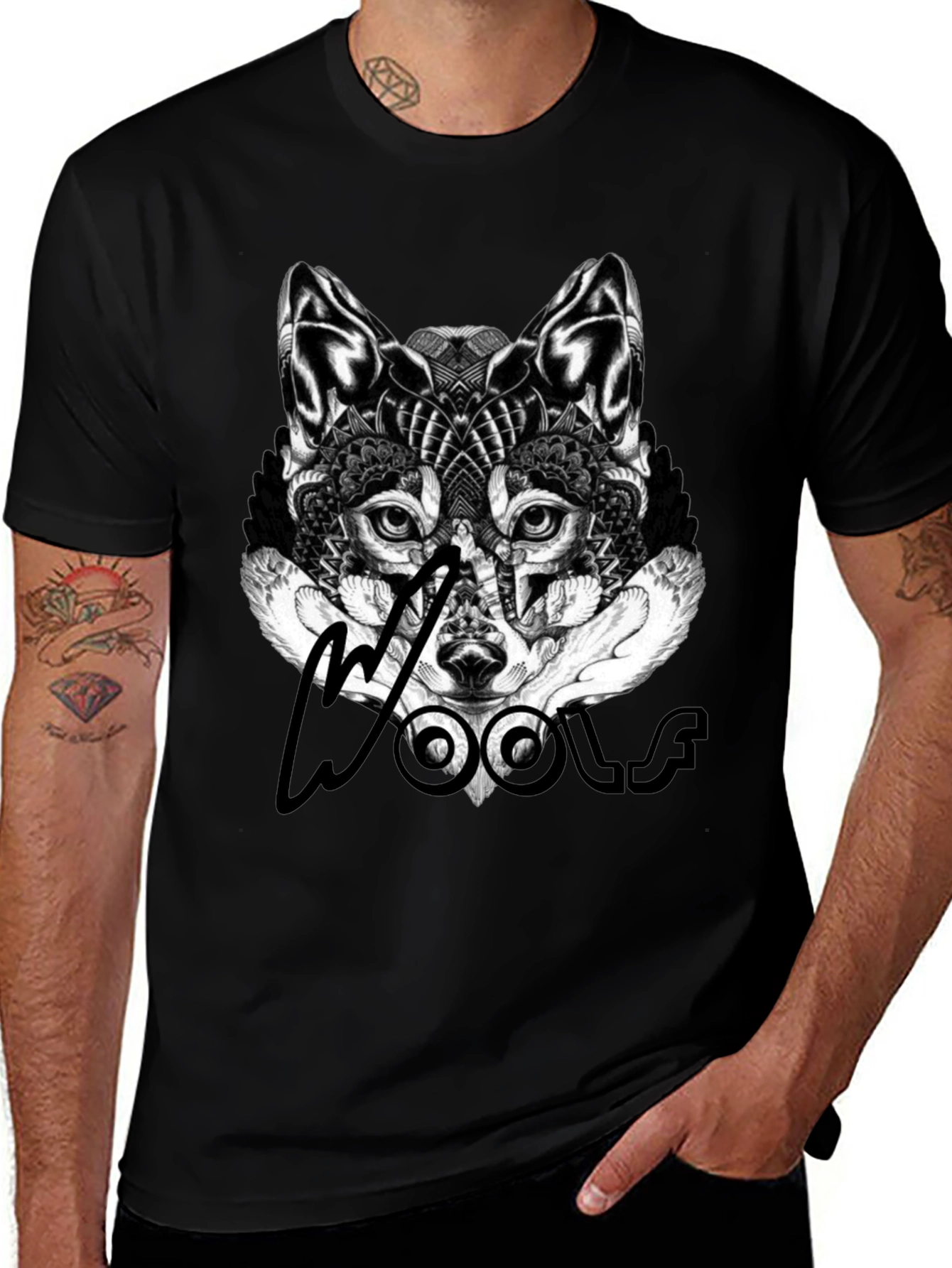 Variant 16 of Wolf Graphic Print T-Shirt - Urban Style