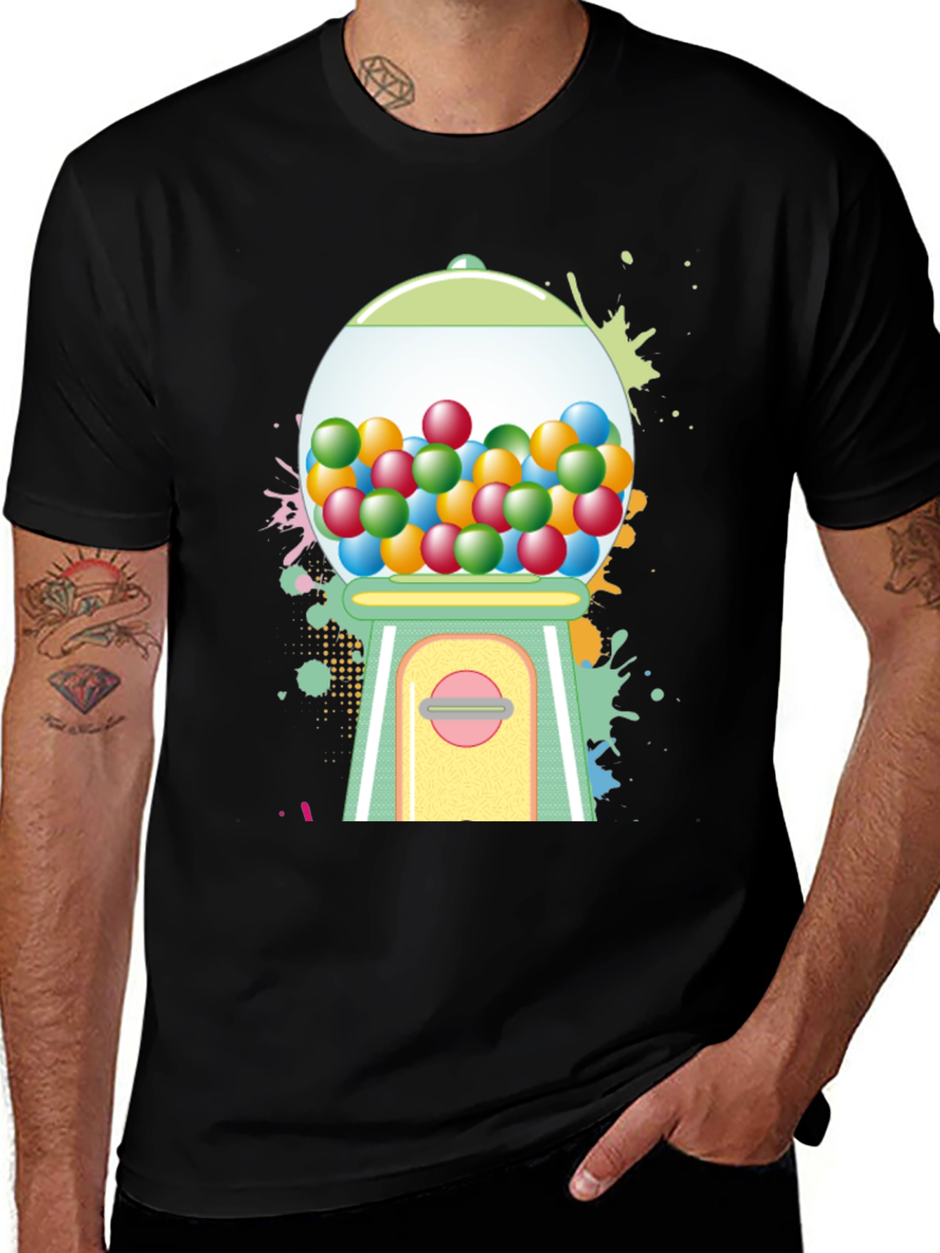 Variant 22 of Gumball Machine Graphic T-Shirt - Quirky Fun Design