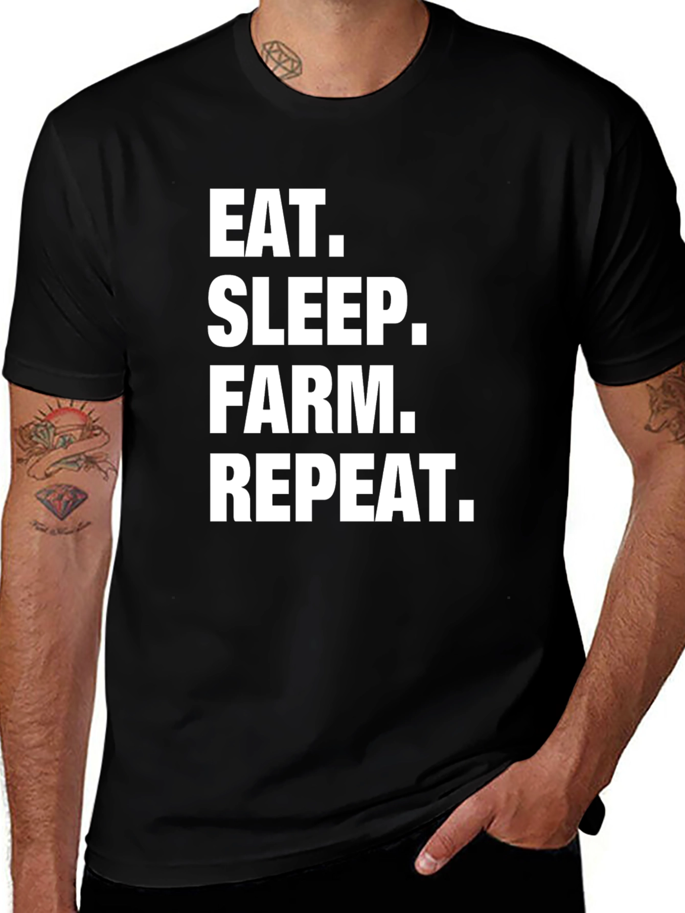 Variant 2 of Eat Sleep Farm Repeat T-Shirt