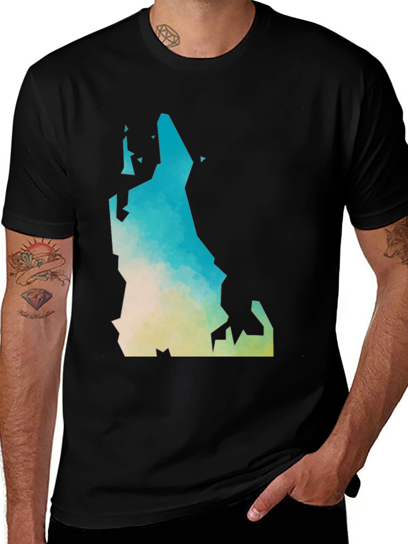 Variant 30 of Watercolor Island Graphic Tee - Stylish Comfort