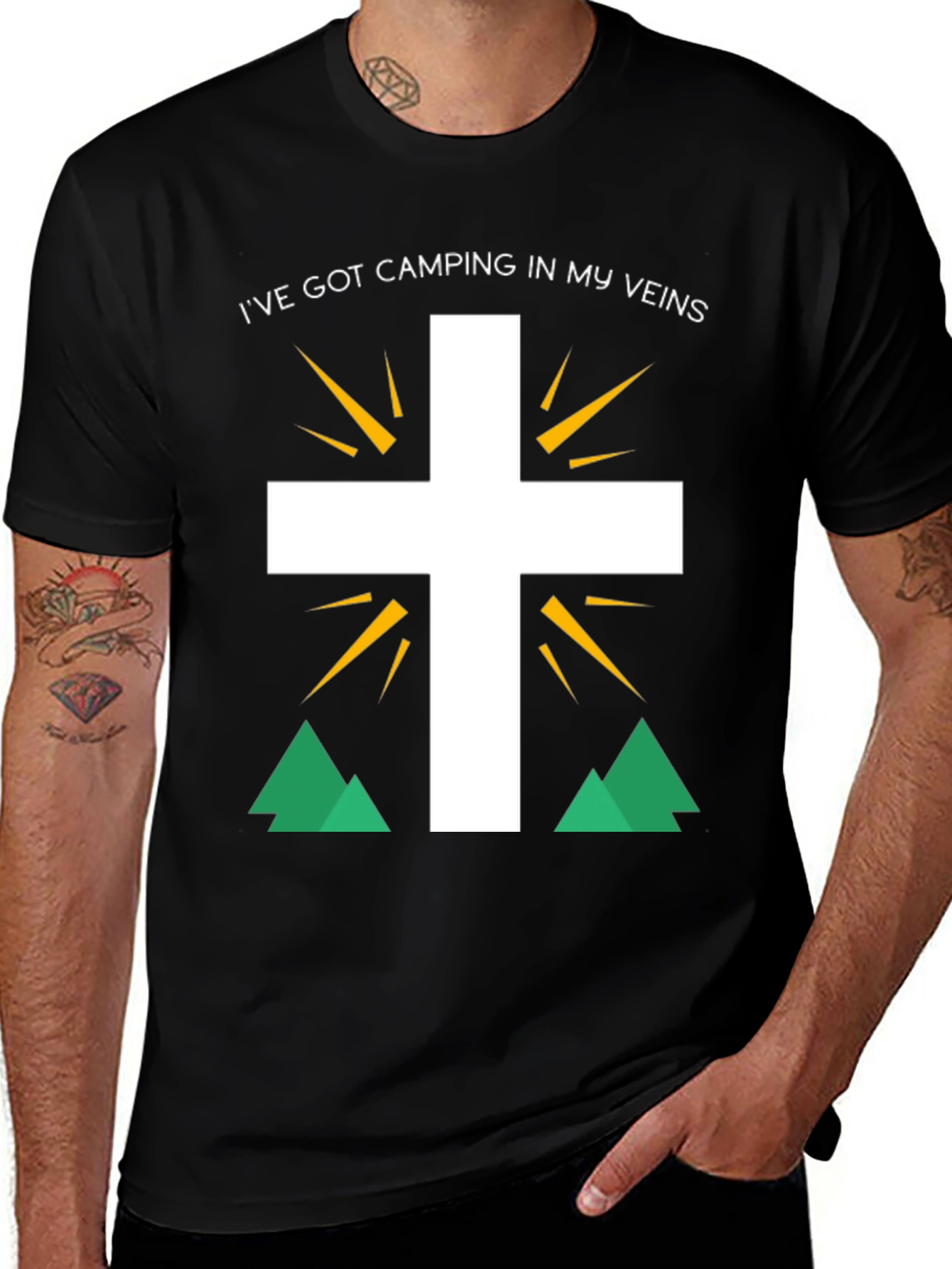 Variant 6 of Camping in My Veins Graphic Tee