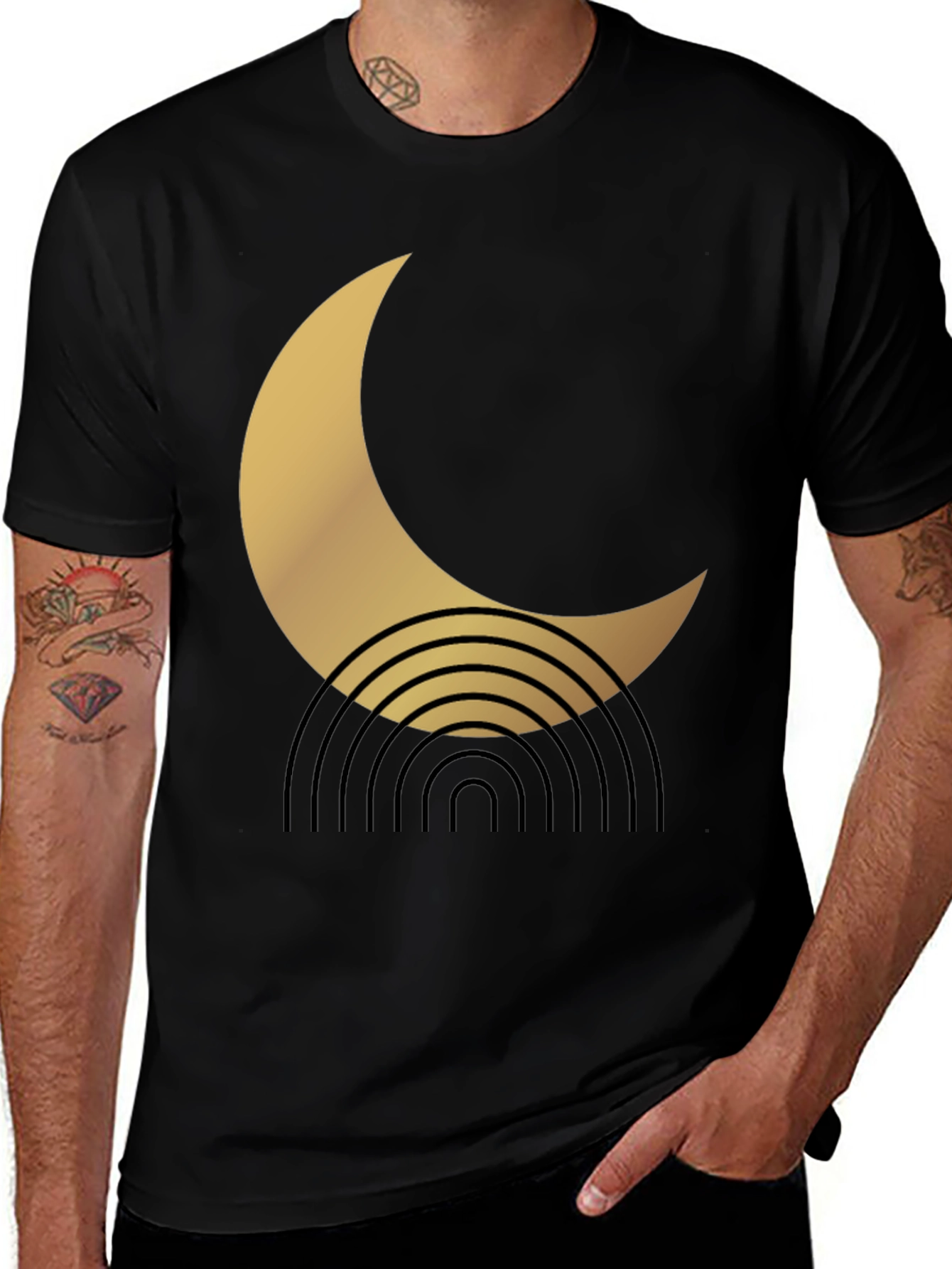 Variant 29 of Modern Crescent Moon Graphic Tee