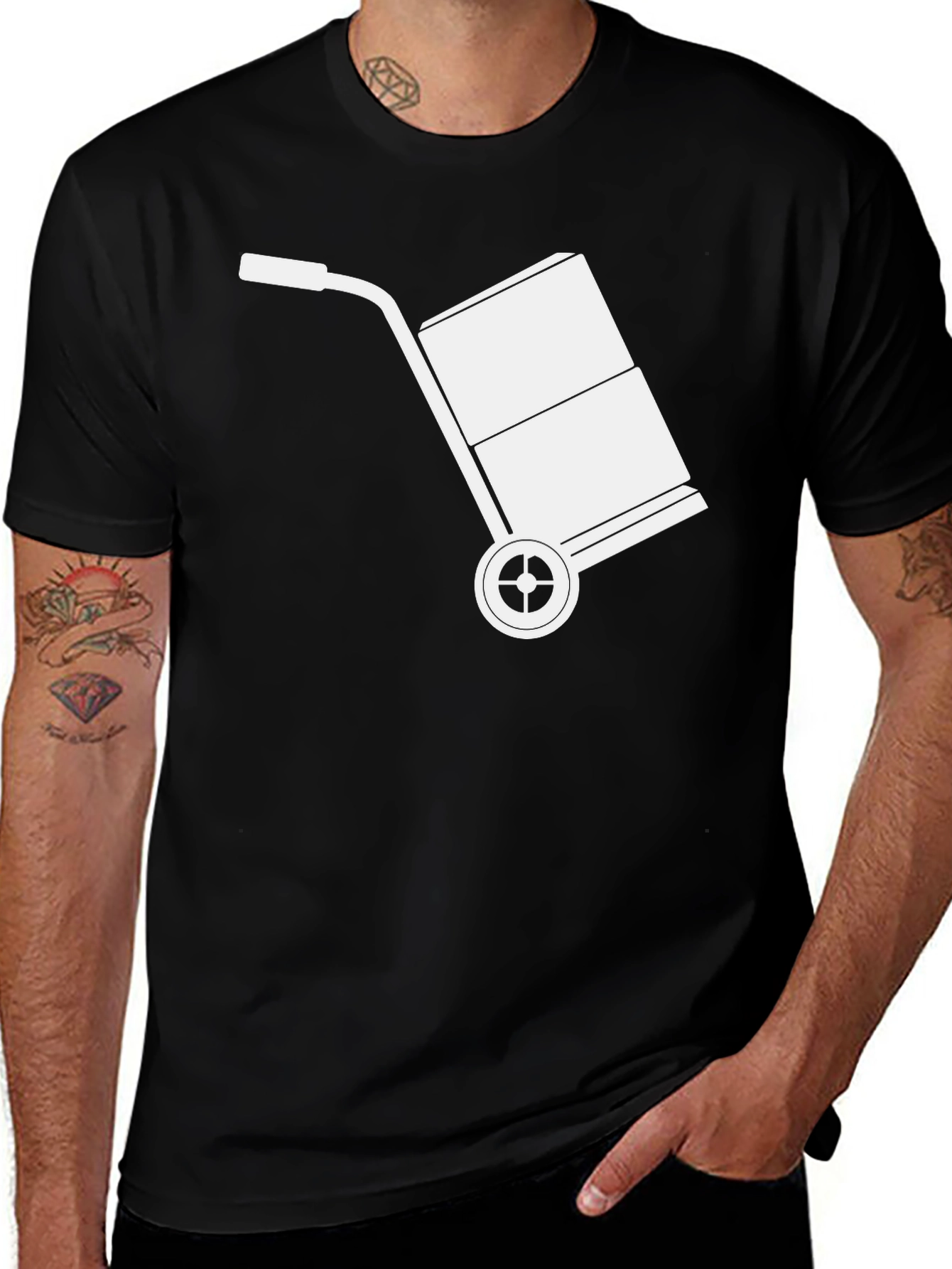 Variant 25 of Hand Truck Graphic Tee - Funny Moving Shirt