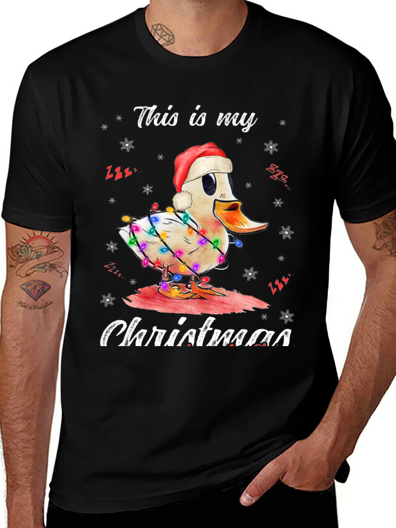 Variant 25 of Christmas Duck T-Shirt - Holiday Humor Tee