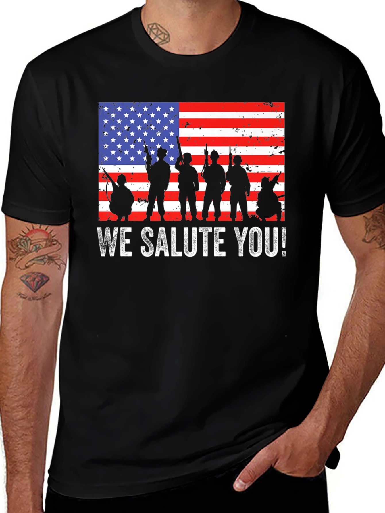 Variant 24 of We Salute You! USA Flag Graphic Tee
