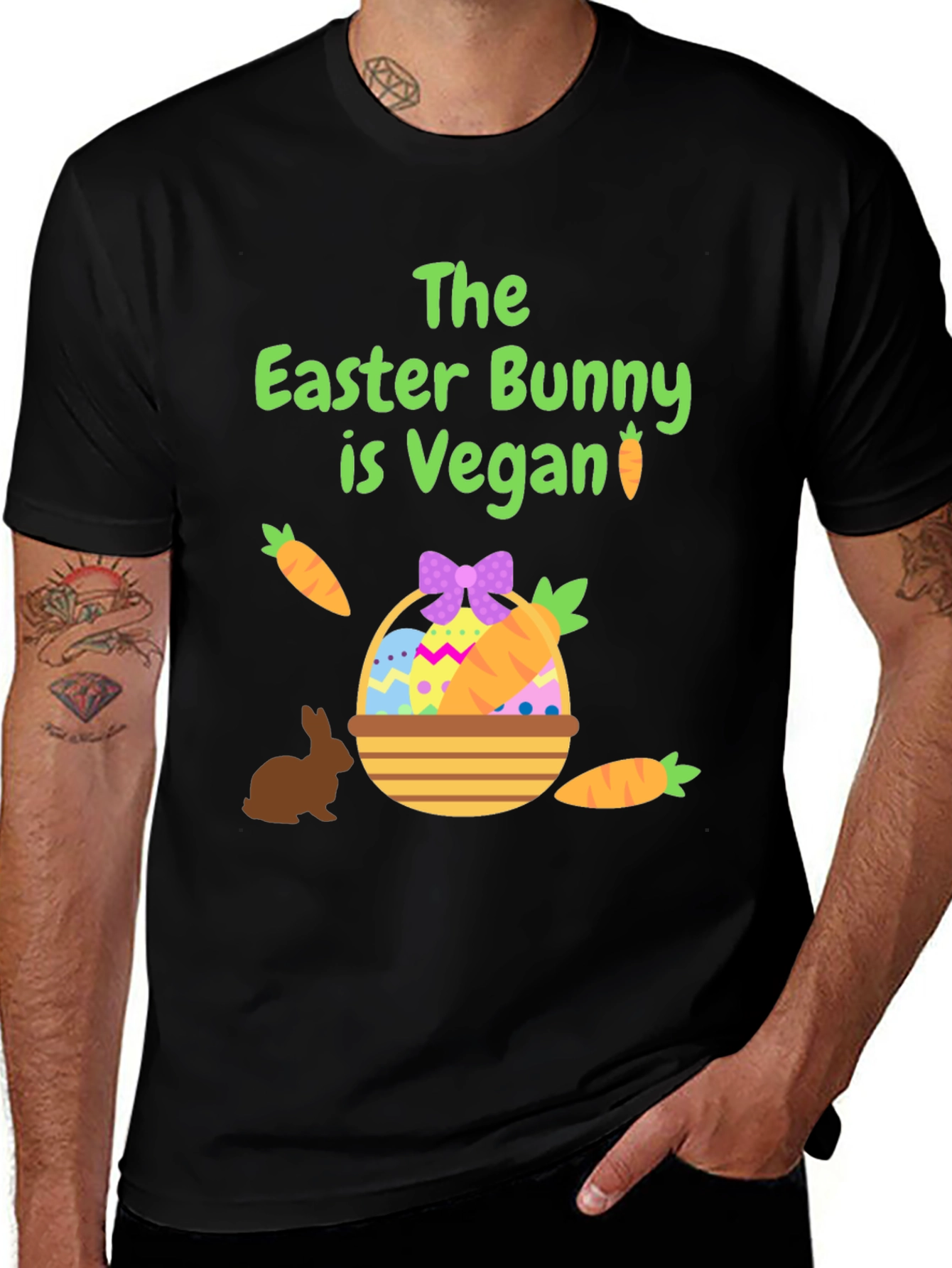Vegan Easter Bunny T-Shirt - Cute Holiday Apparel