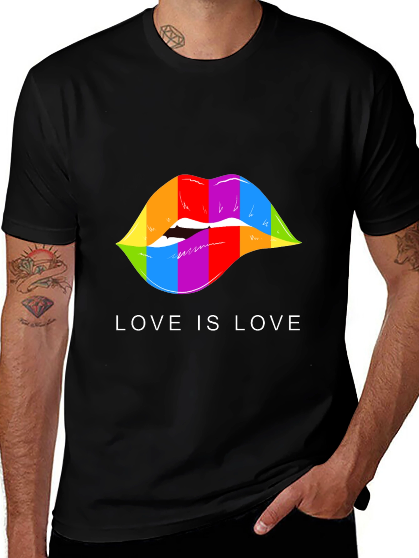 Variant 15 of Love is Love Rainbow Lips T-Shirt