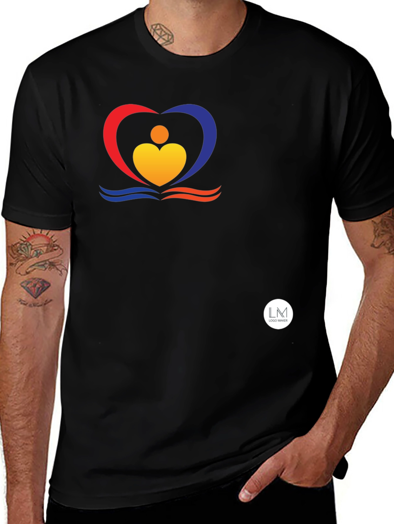 Variant 4 of Heart & Soul T-Shirt - Black