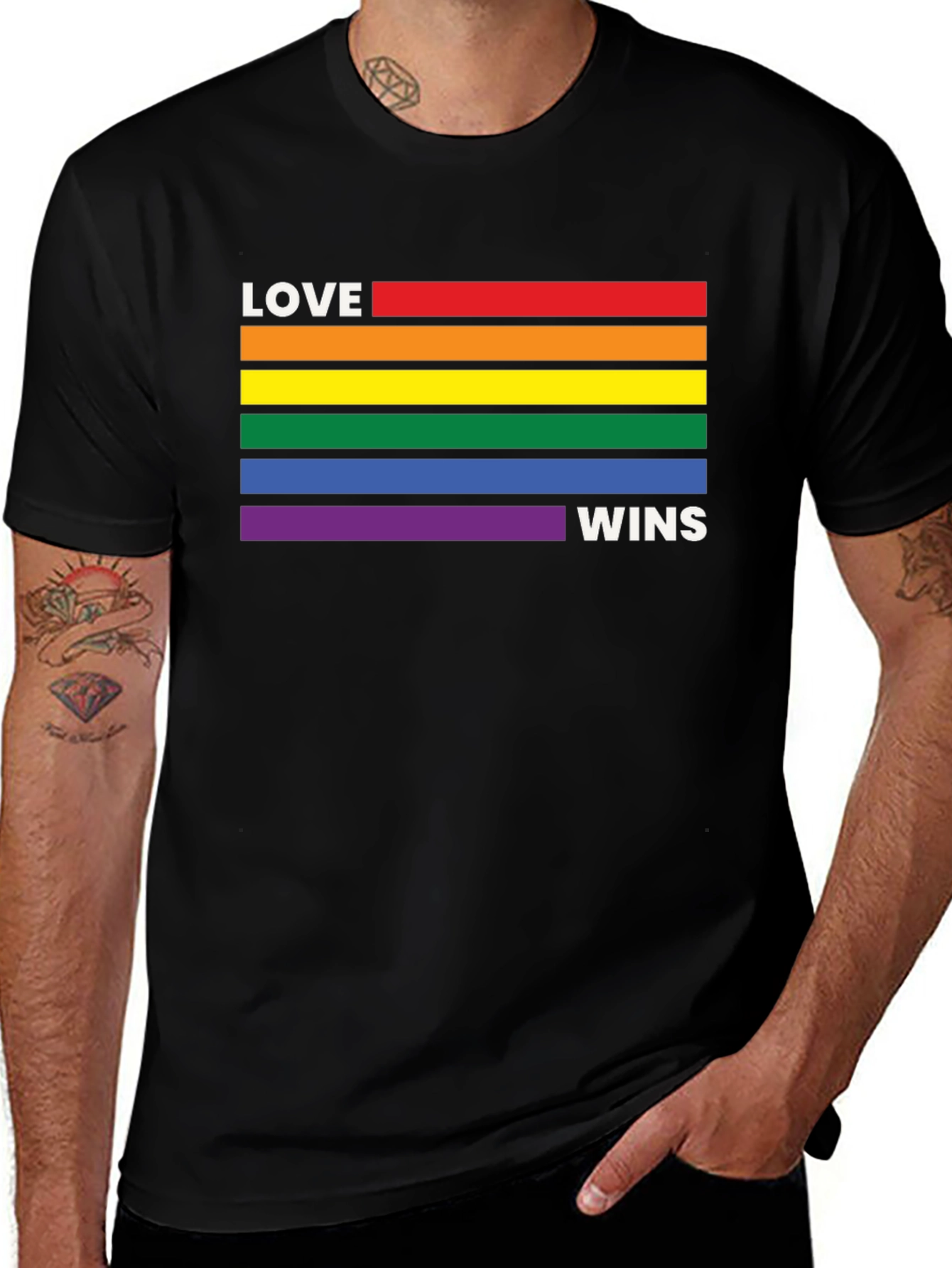 Love Wins Pride T-Shirt - Rainbow Flag Tee