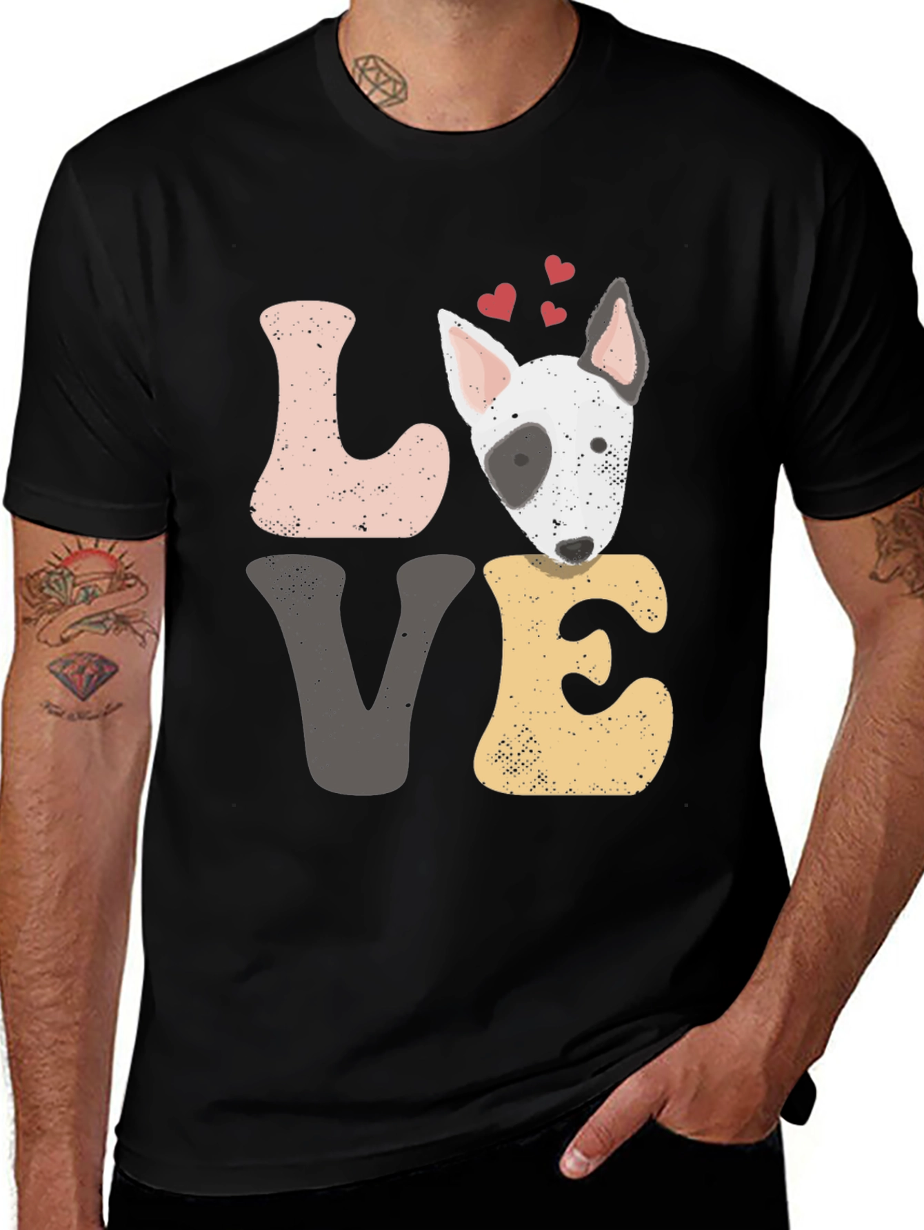 Variant 19 of Love Bull Terrier Dog Graphic Tee