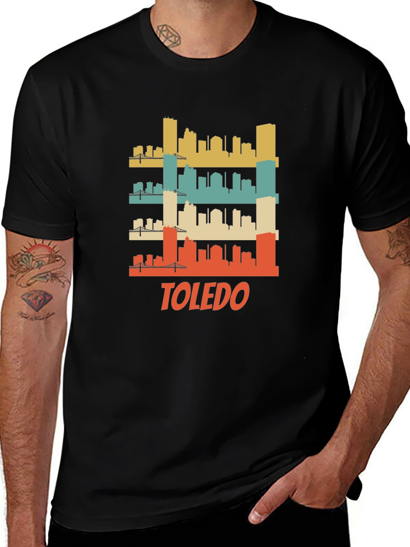 Toledo Cityscape Graphic T-Shirt