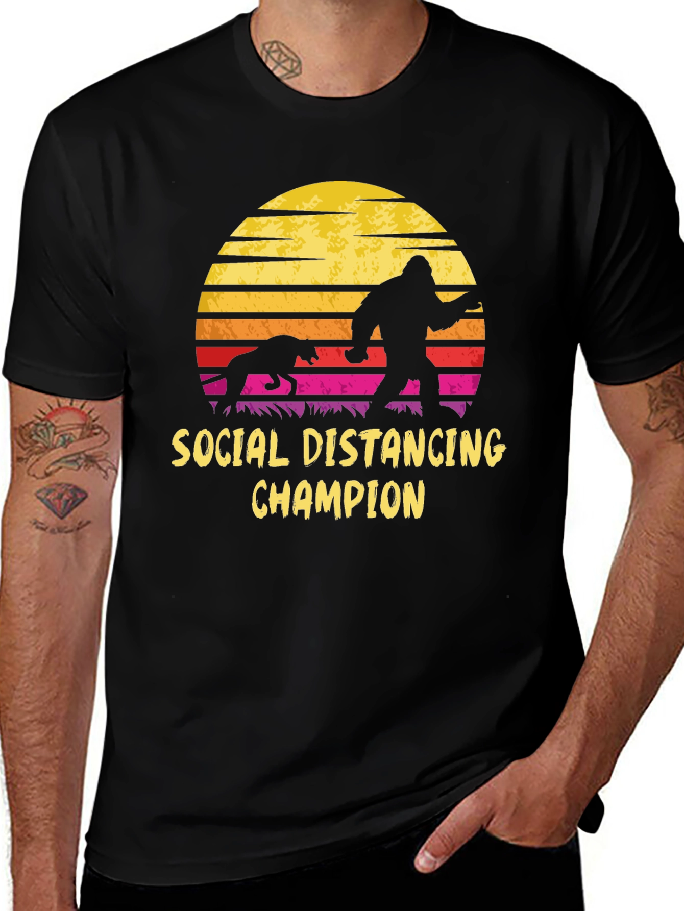 Variant 3 of Social Distancing Champion Graphic T-Shirt