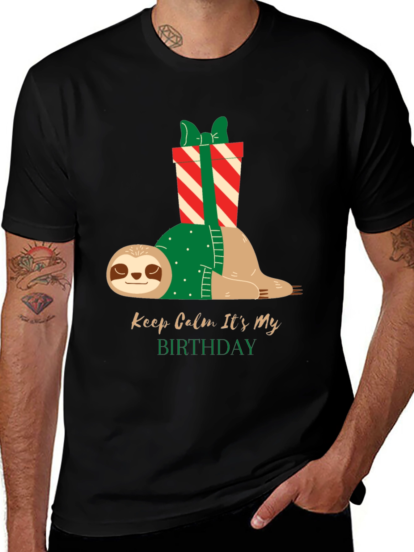 Variant 22 of Sloth Birthday T-Shirt - Keep Calm, It's My Birthday!