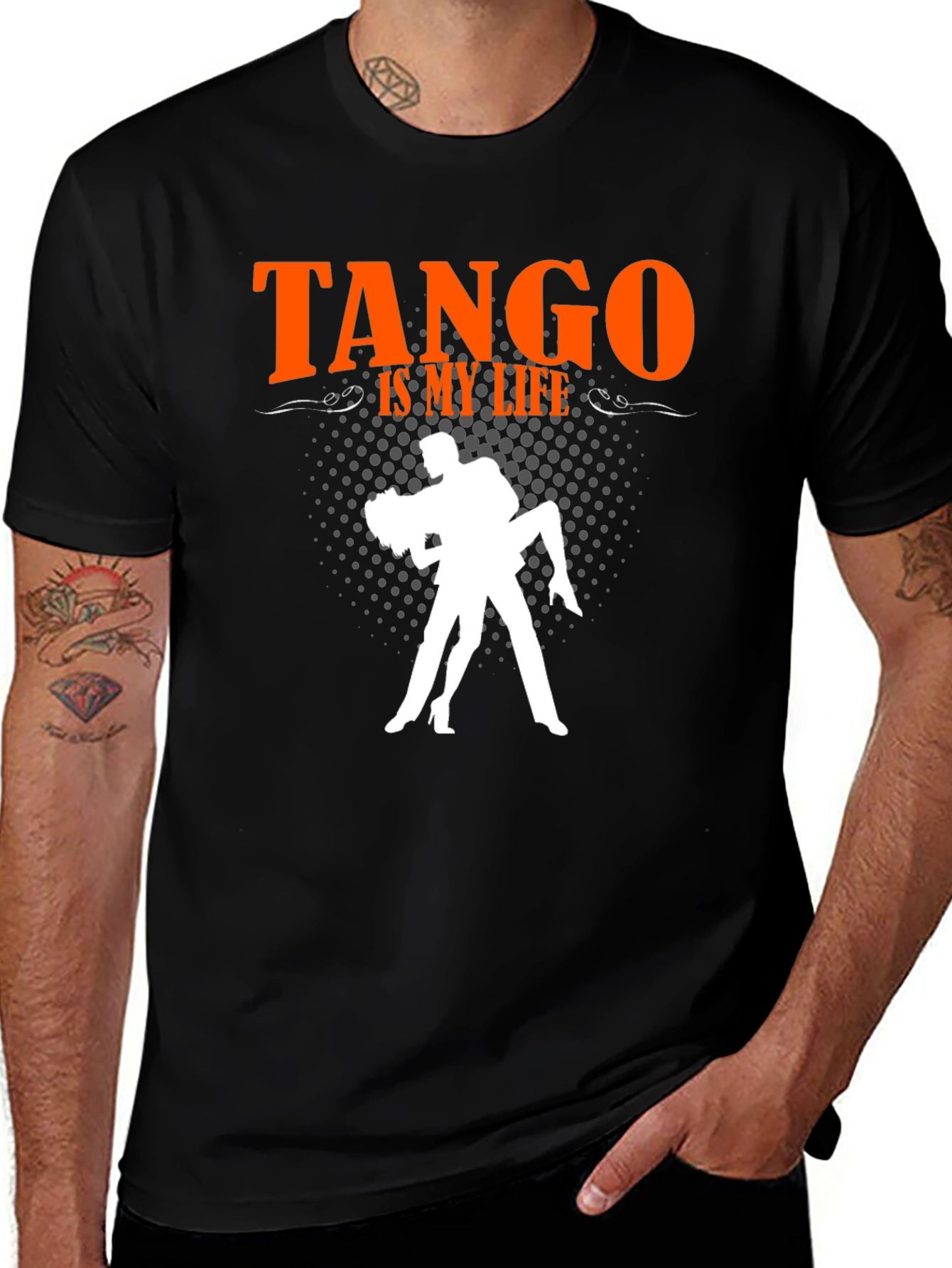 Variant 17 of Tango Is My Life Black T-Shirt