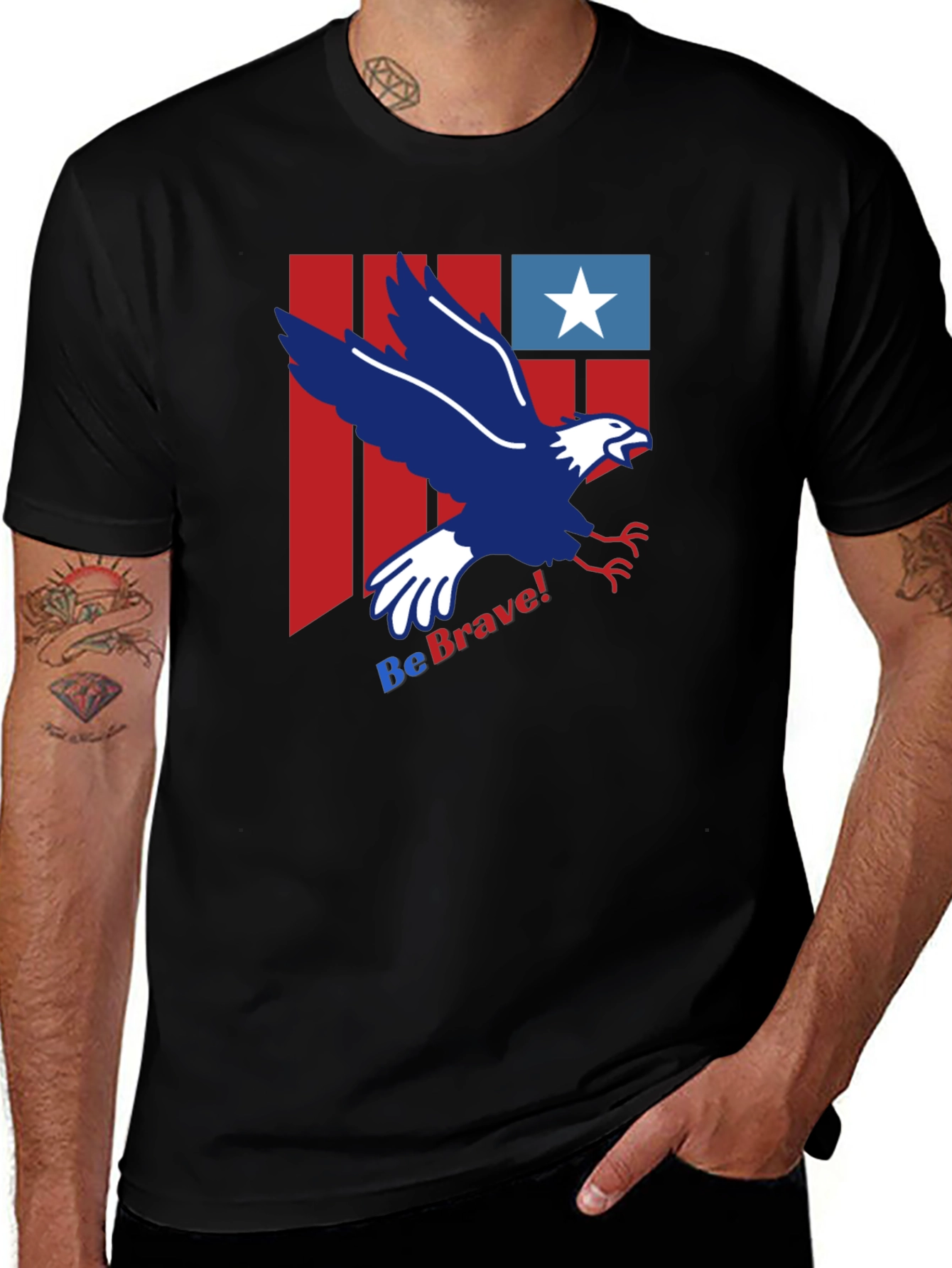 Variant 20 of Be Brave! Patriotic Eagle T-Shirt