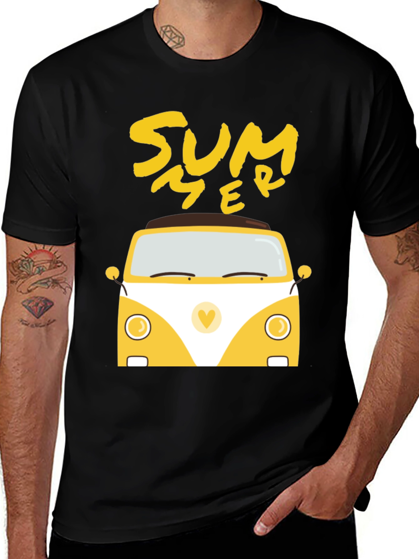 Variant 15 of Summer Van Graphic Tee - Black