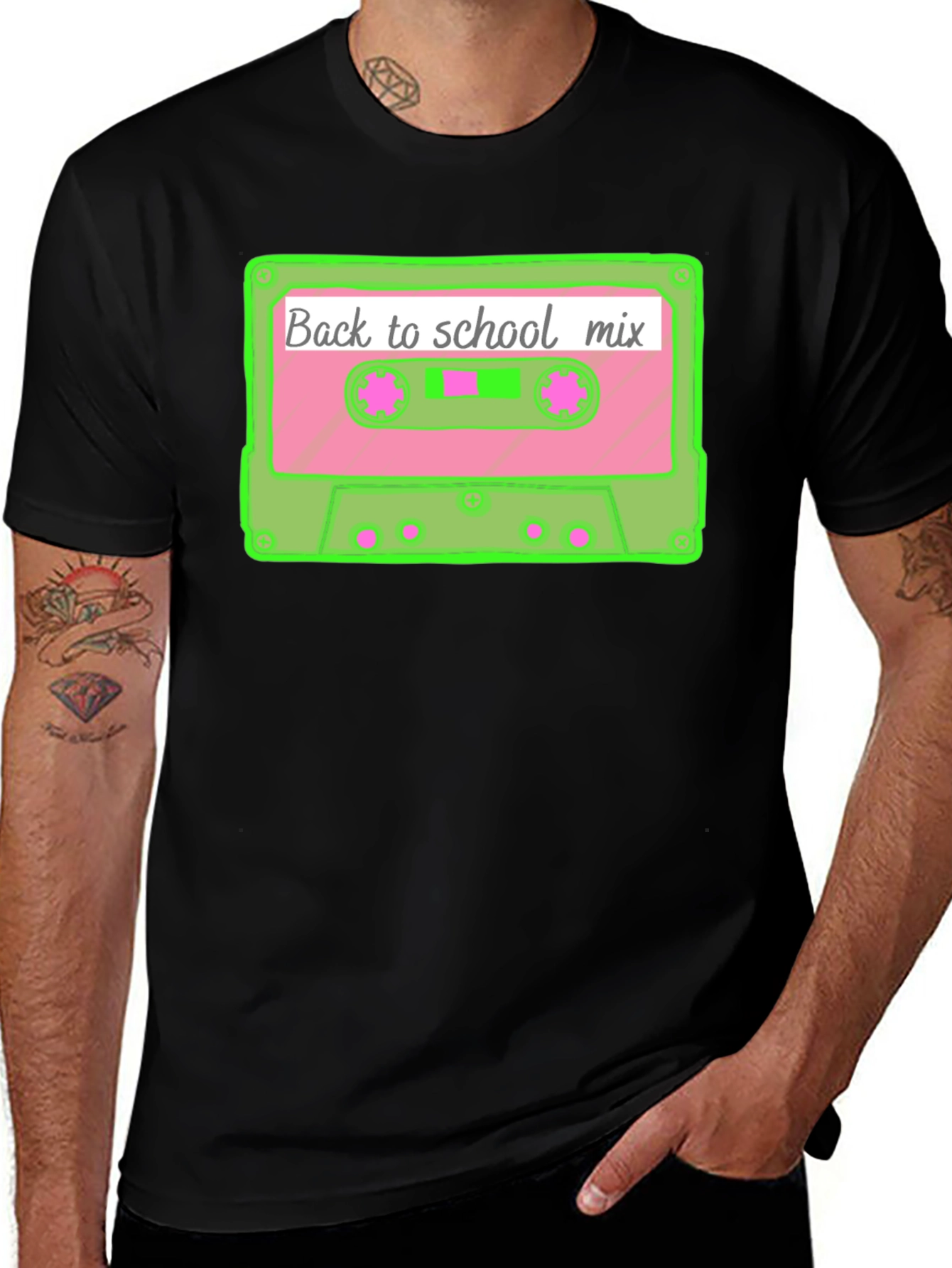 Variant 18 of Retro Back to School Mix Tape Cassette T-Shirt