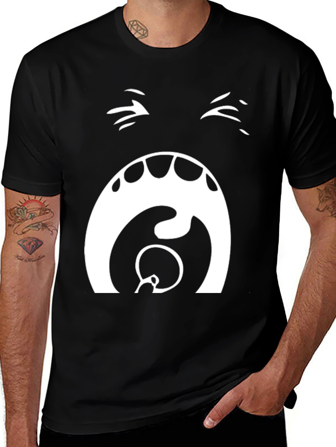 Variant 13 of Expressive Graphic T-Shirt - Bold Face Design