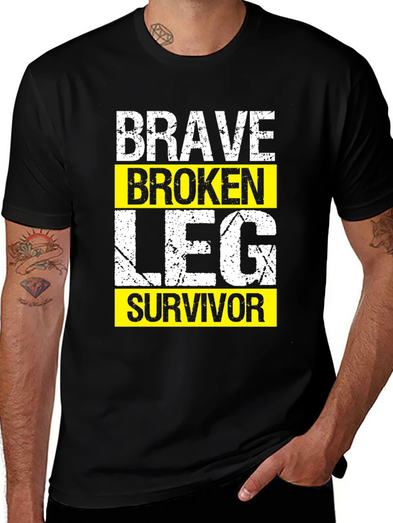 Variant 12 of Brave Broken Leg Survivor Graphic T-Shirt