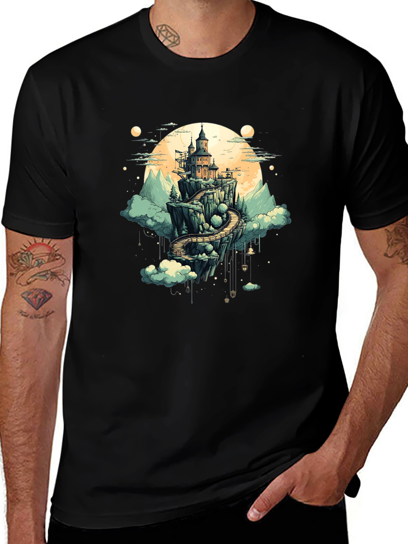 Variant 6 of Fantasy Castle Graphic T-Shirt