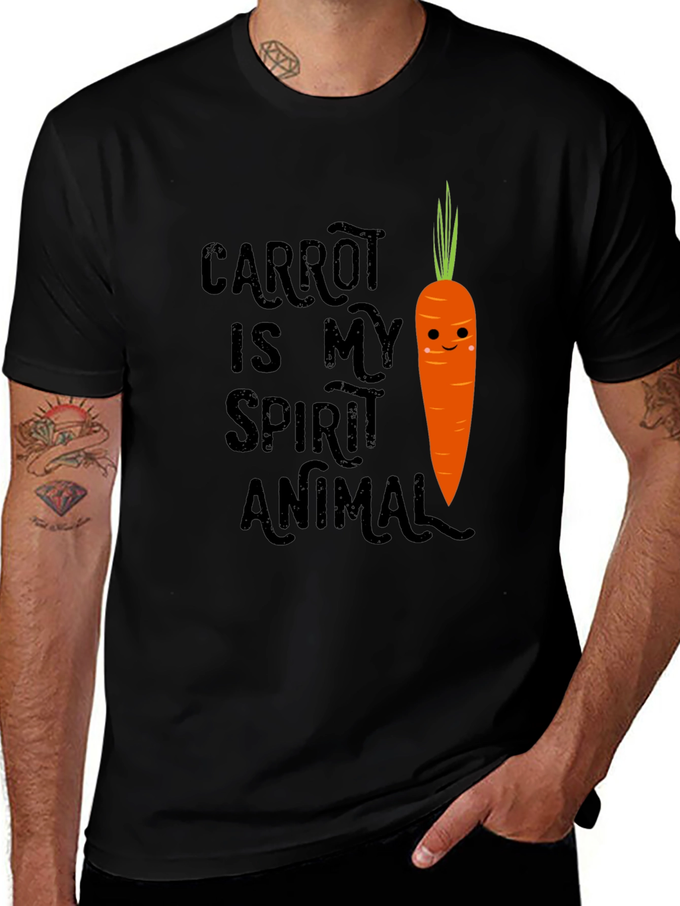 Variant 20 of Carrot Spirit Animal Graphic Tee - Funny Vegan T-Shirt