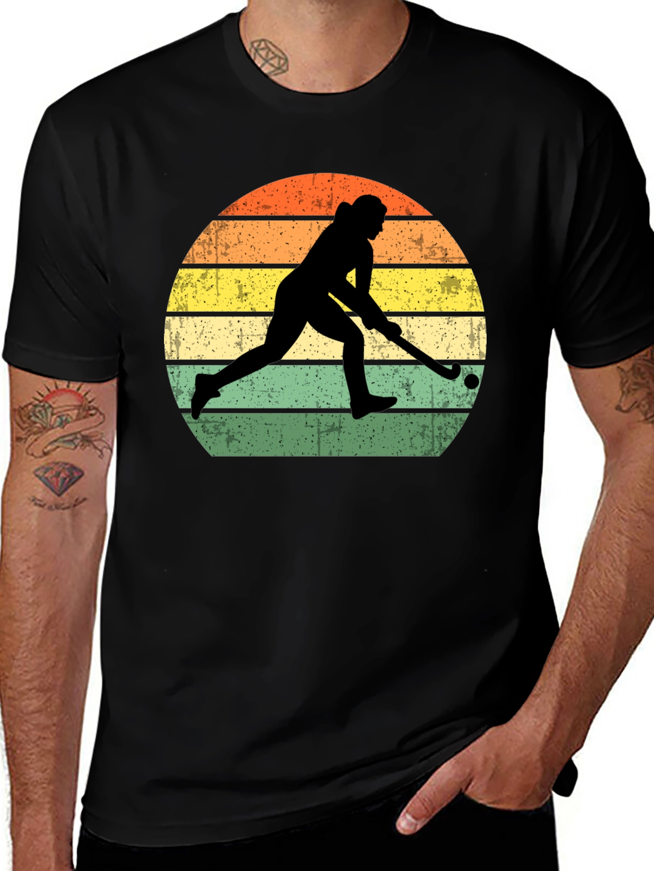 Variant 23 of Field Hockey Sunset Graphic T-Shirt