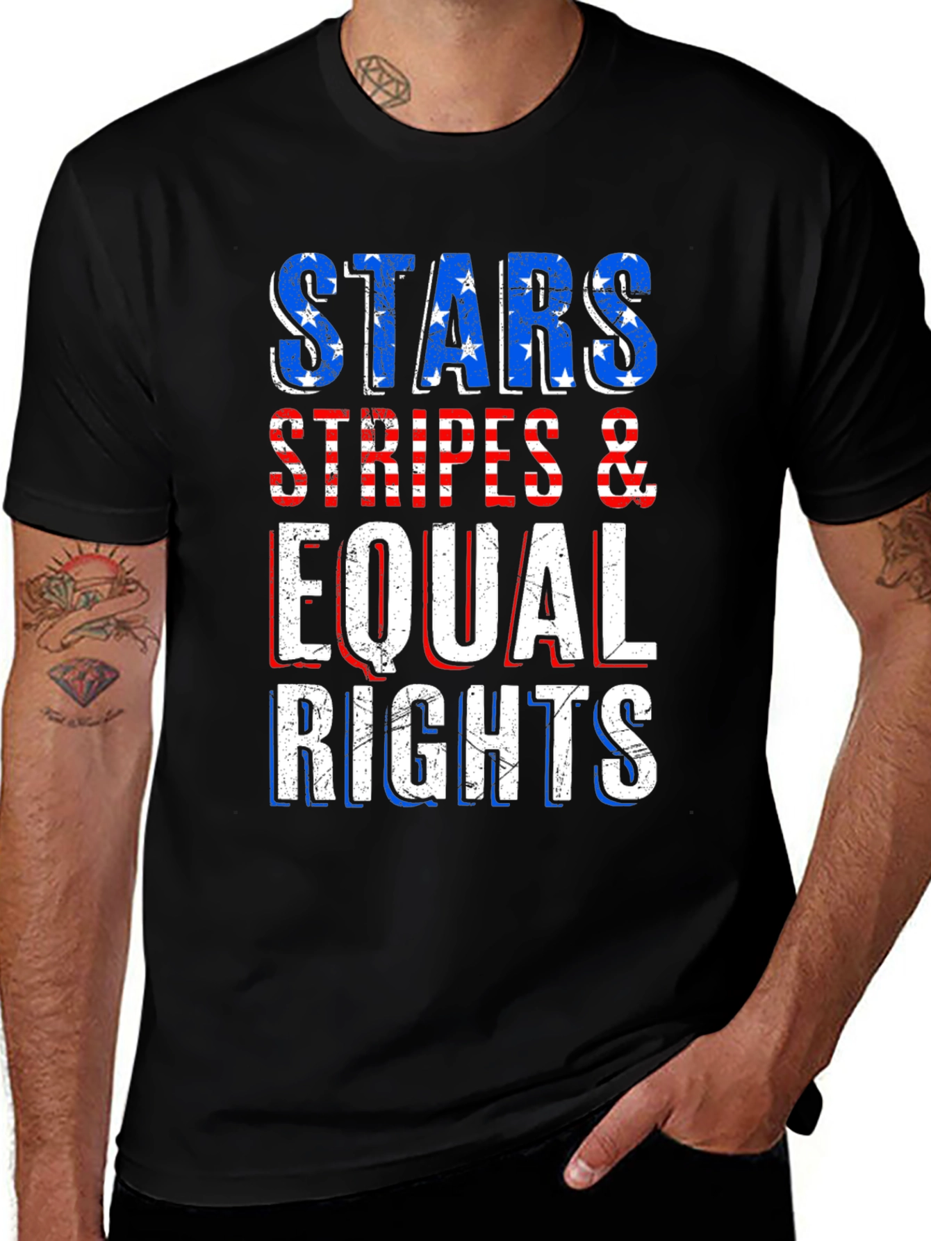 Variant 21 of Stars, Stripes & Equal Rights Patriotic T-Shirt