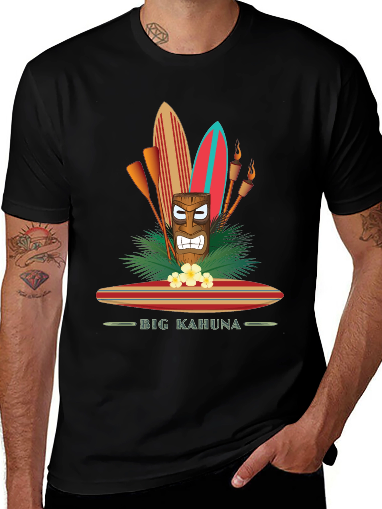 Big Kahuna Tiki Surf T-Shirt