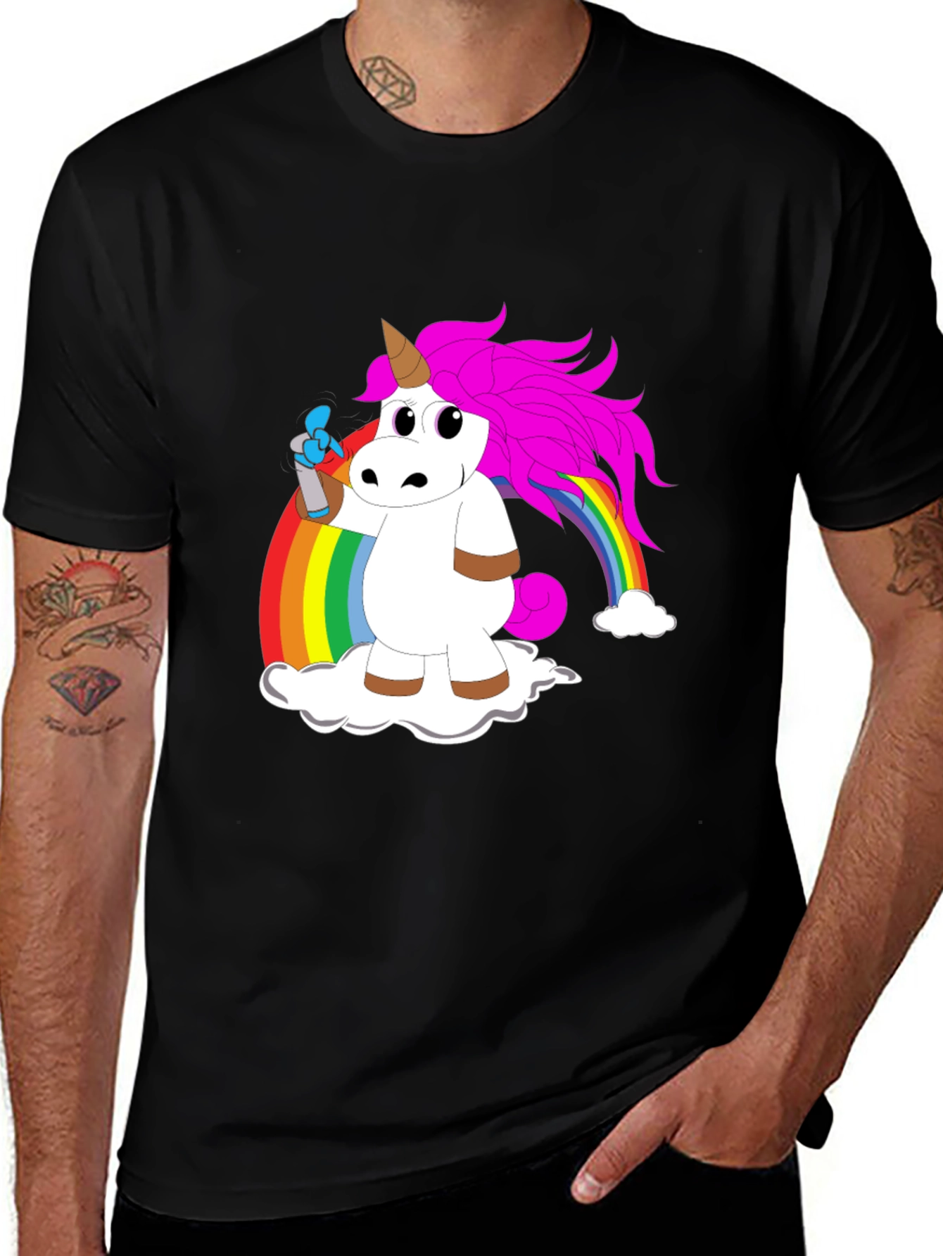 Variant 30 of Unicorn Rainbow Graphic T-Shirt