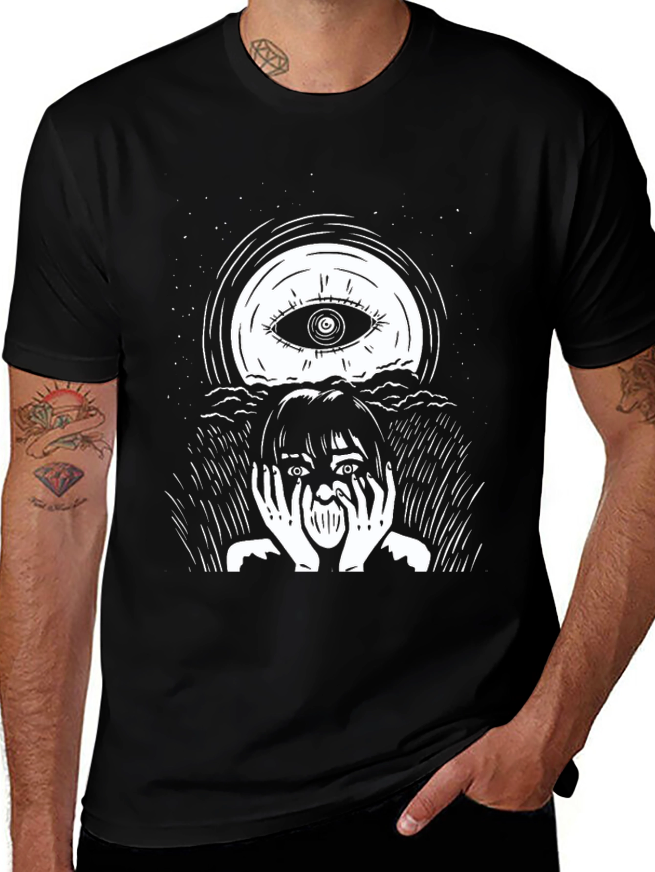 Variant 14 of Eye See You Graphic T-Shirt - Black
