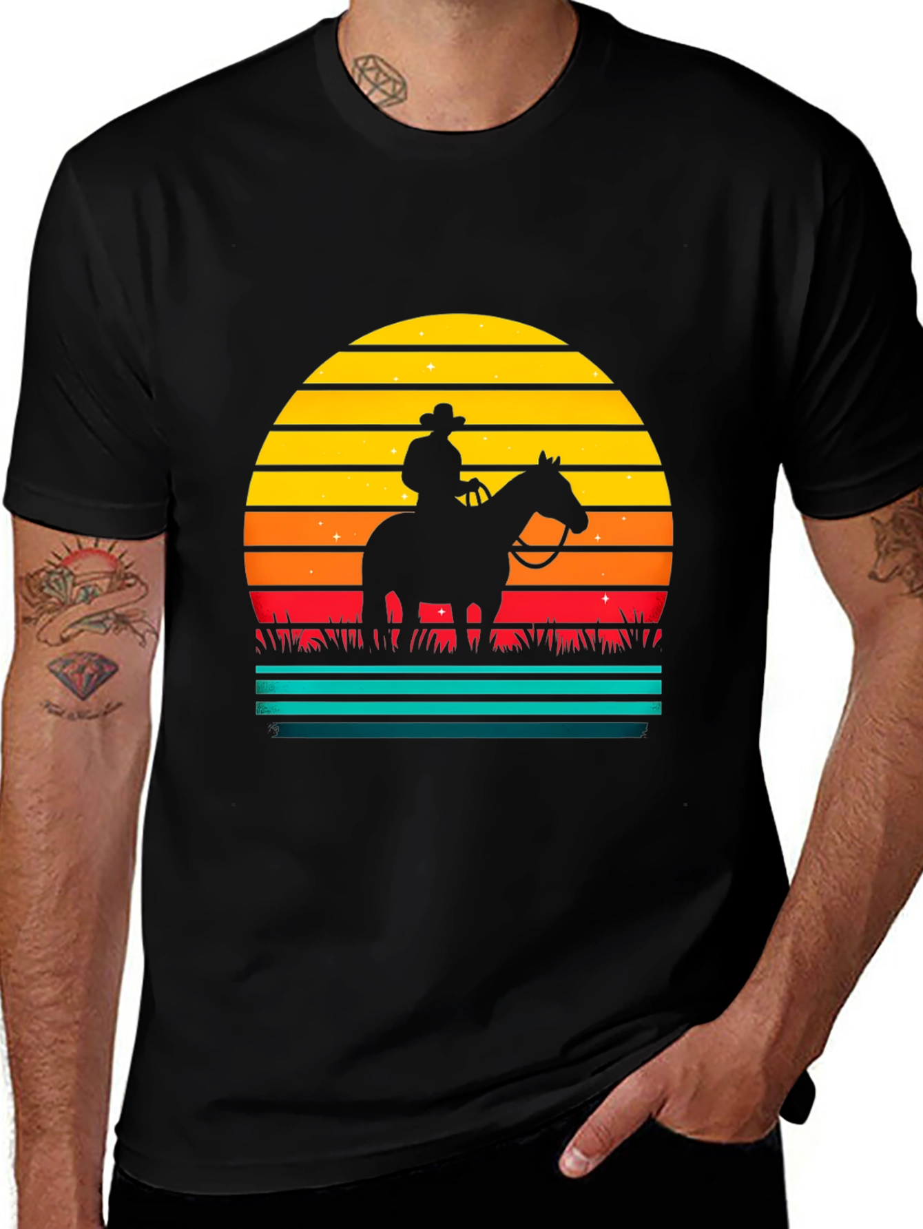 Variant 21 of Cowboy Sunset Graphic Tee