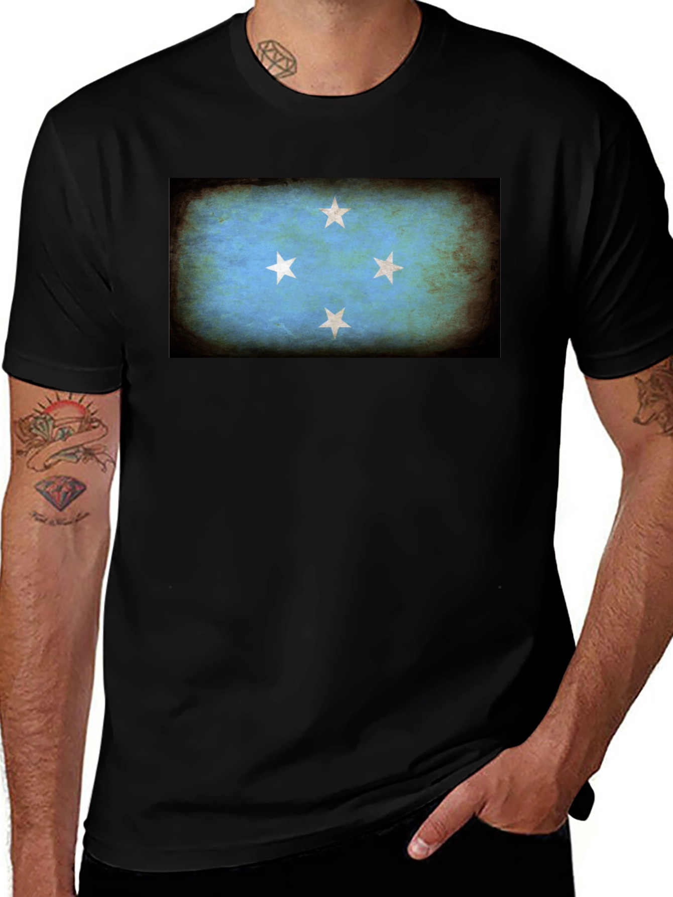 Micronesia Flag Graphic T-Shirt