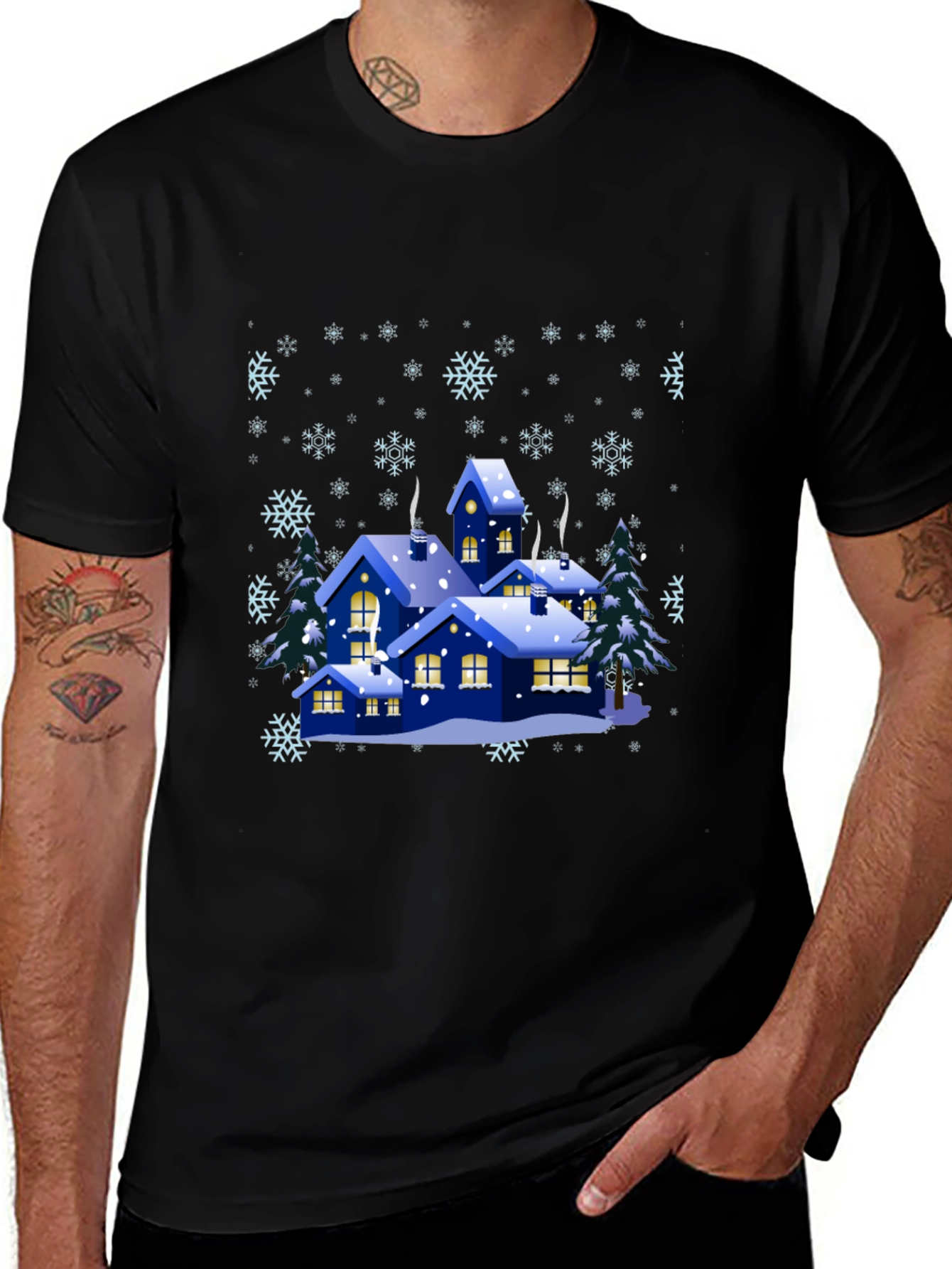 Variant 5 of Winter Village Graphic Tee