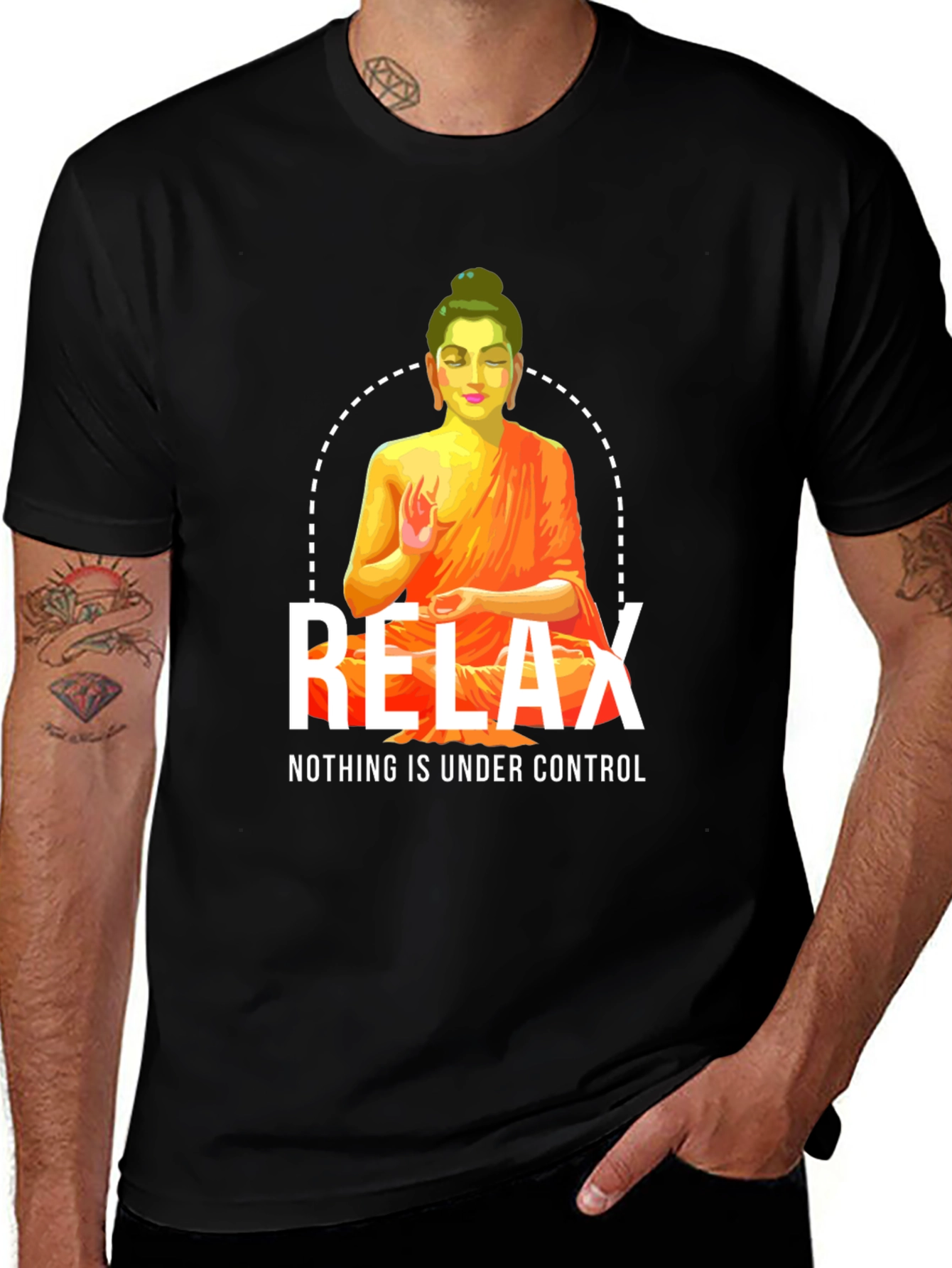 Variant 22 of Relax Buddha Graphic Print T-Shirt