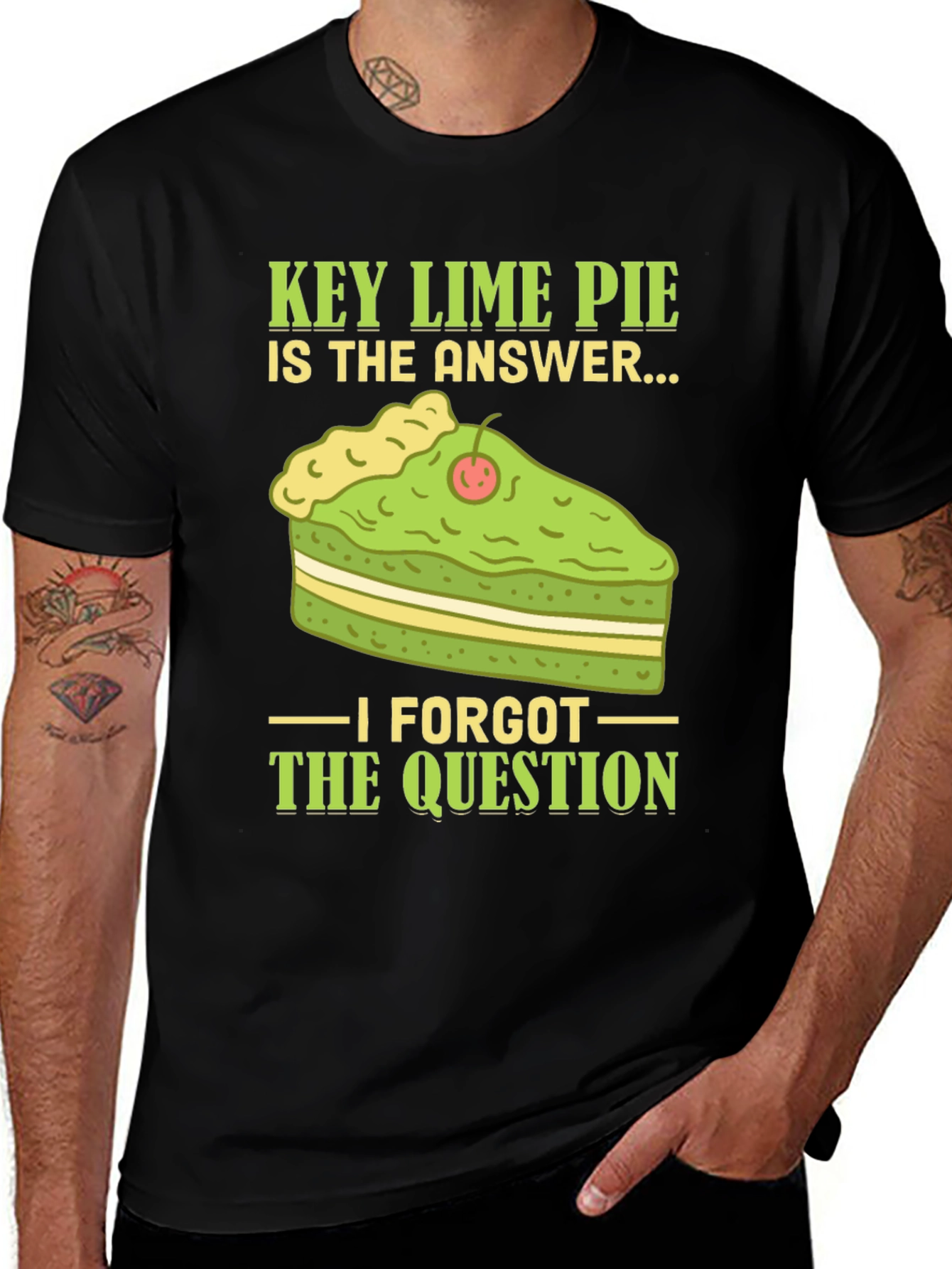 Variant 12 of Key Lime Pie Answer T-Shirt - Funny Dessert Tee