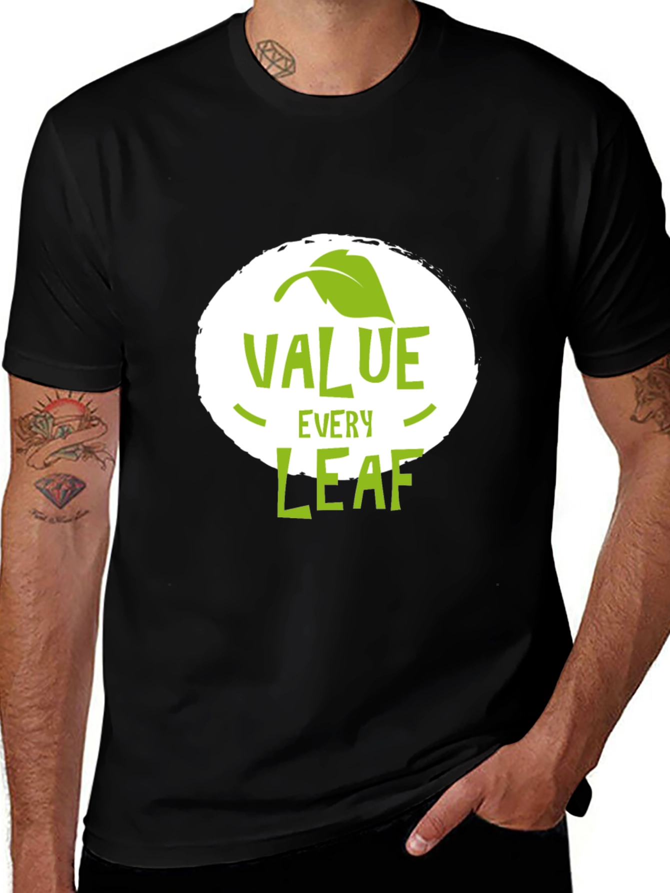 Variant 30 of Value Every Leaf Black T-Shirt
