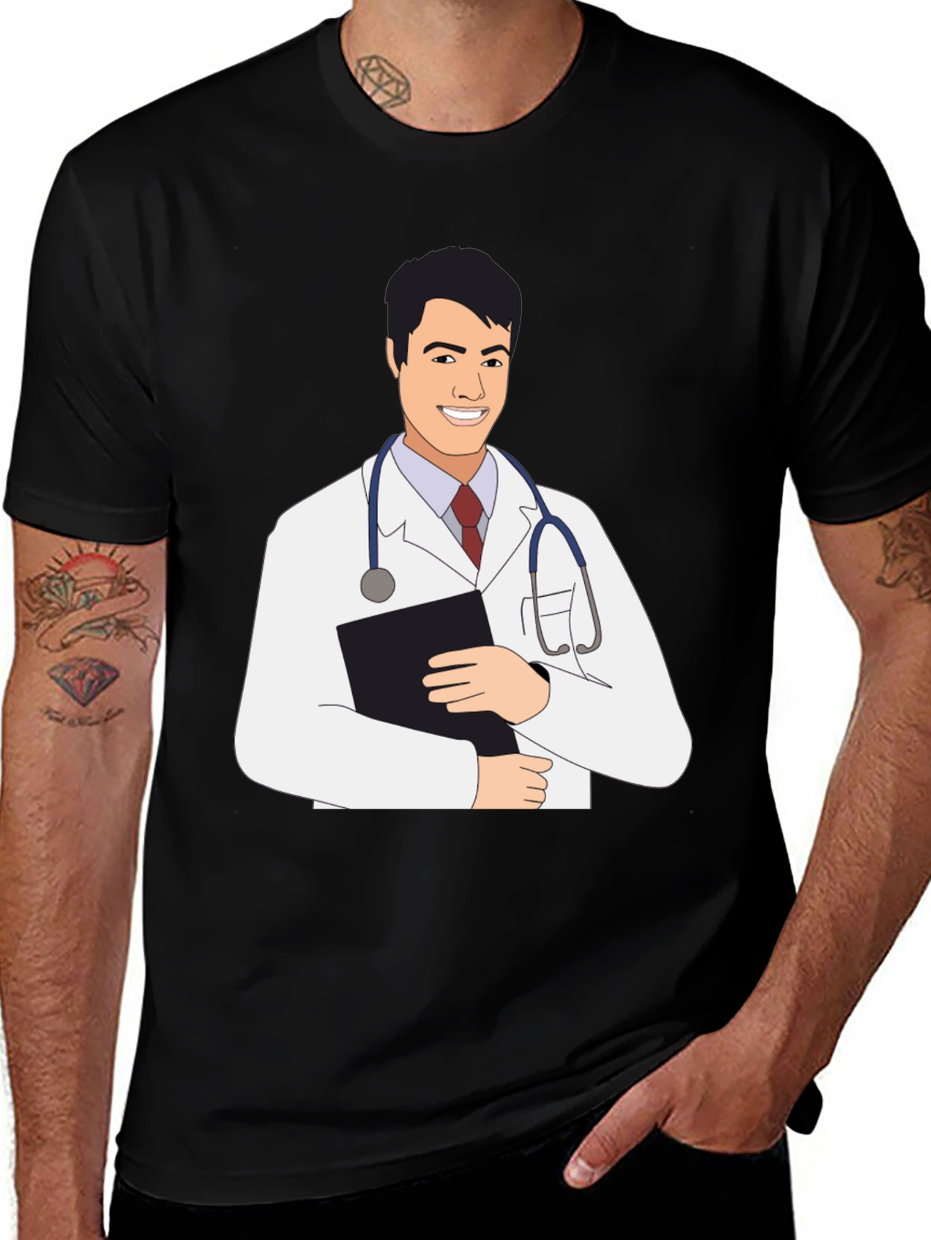 Doctor Graphic T-Shirt - Black Cotton Tee