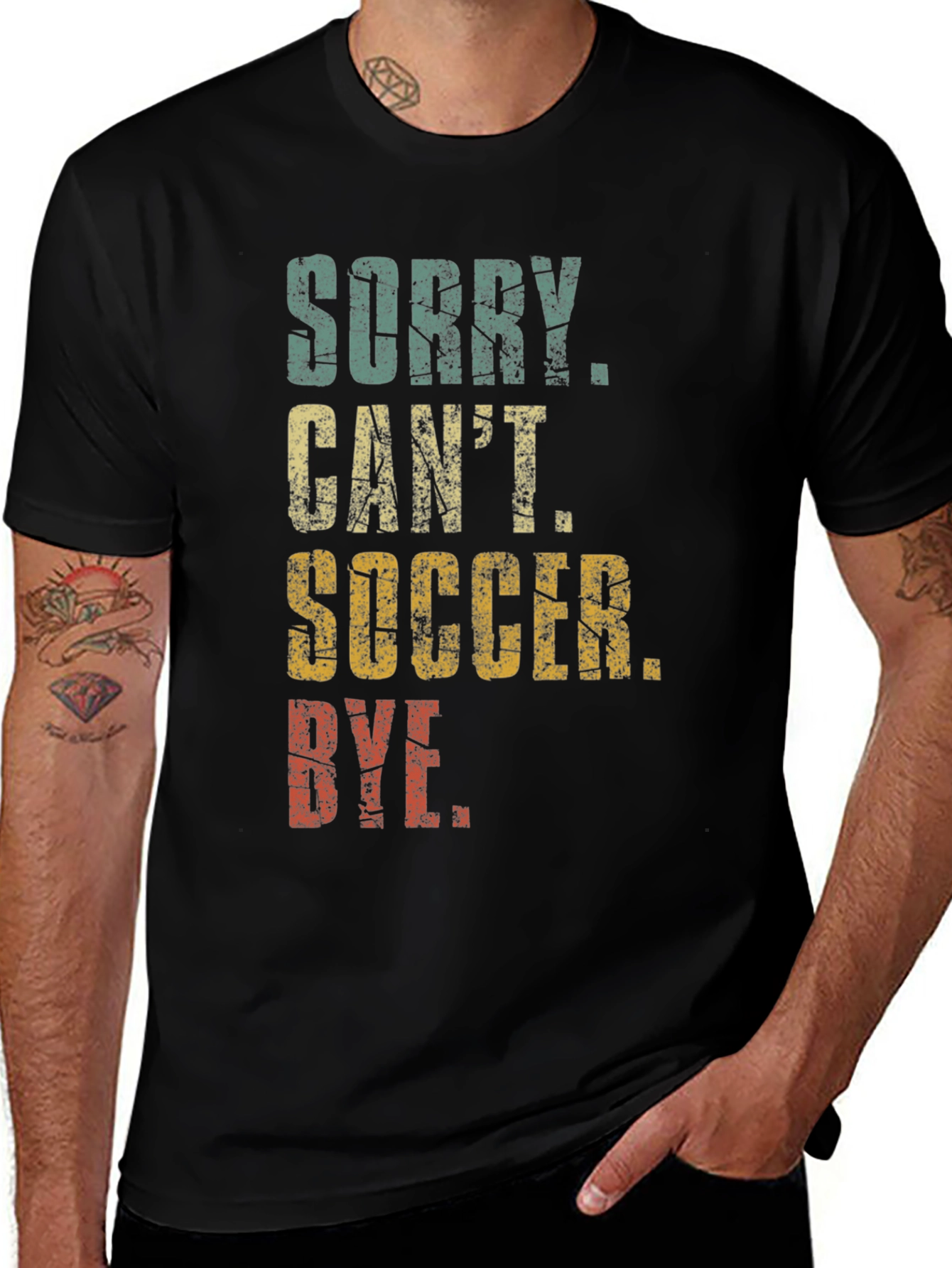 Variant 17 of Soccer Fan Graphic Tee - Sorry Can't Bye T-Shirt