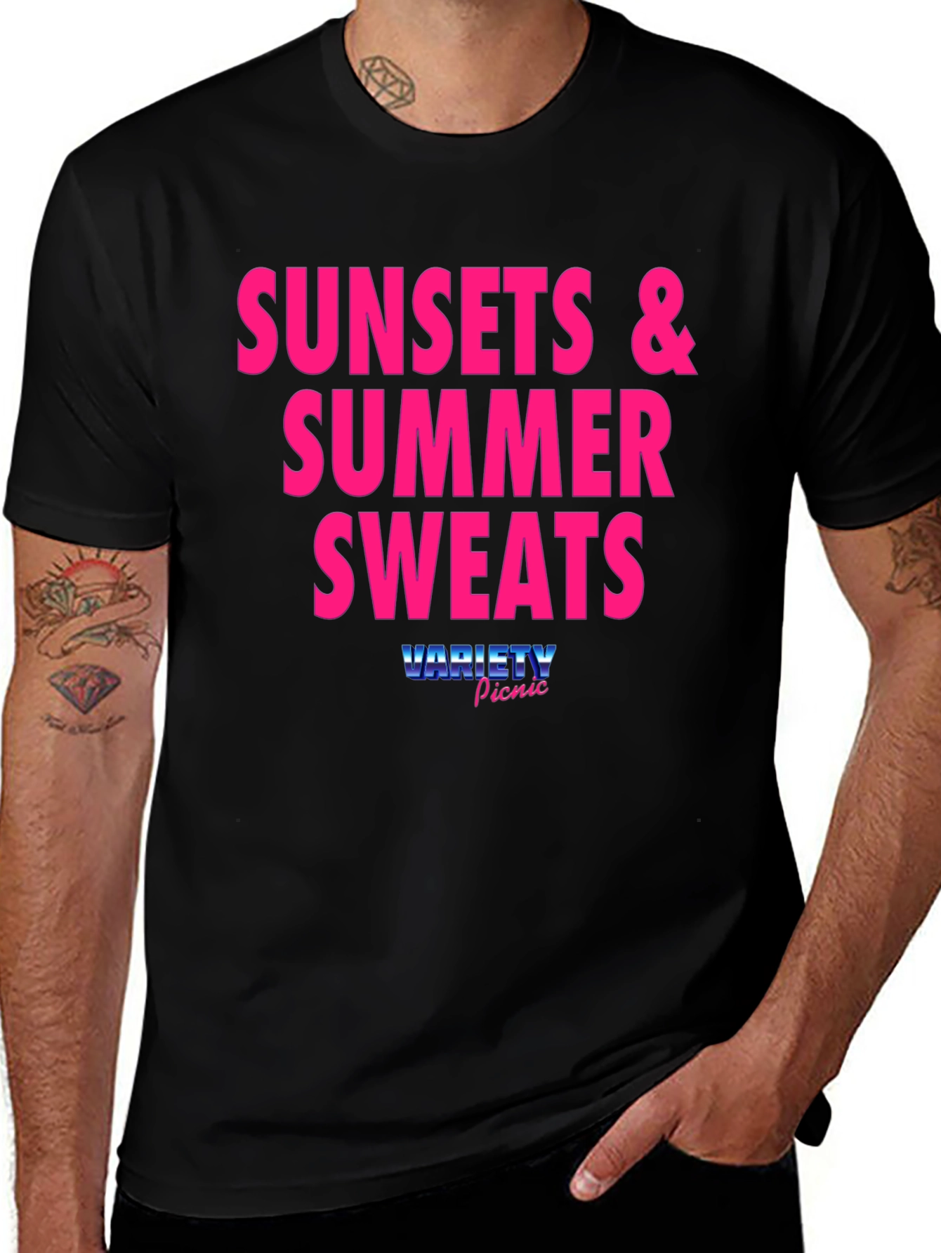 Variant 21 of Sunsets & Summer Sweats Black T-Shirt