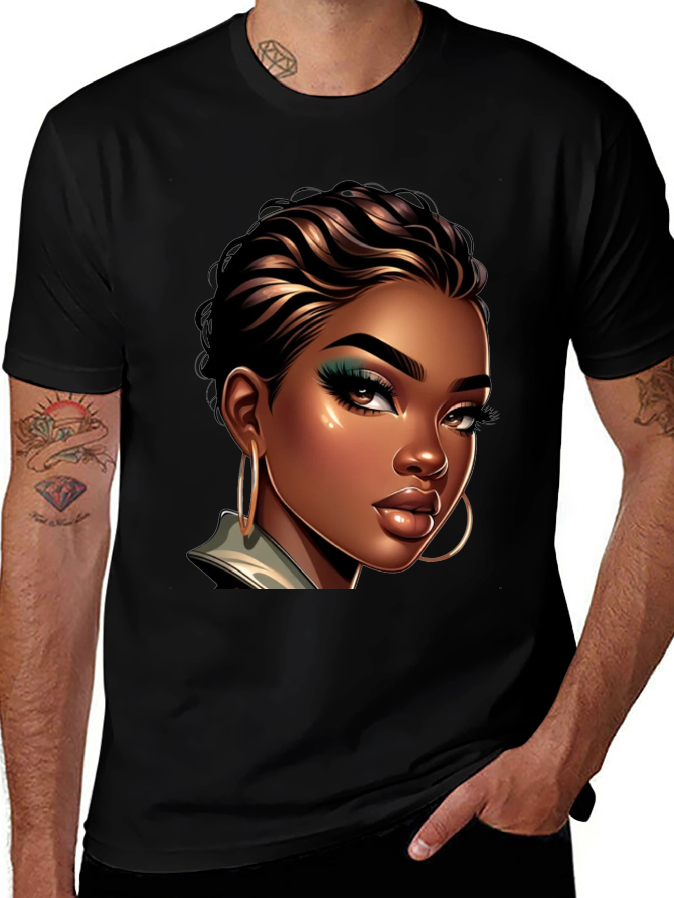 Variant 14 of Stylish Woman Portrait Graphic Tee