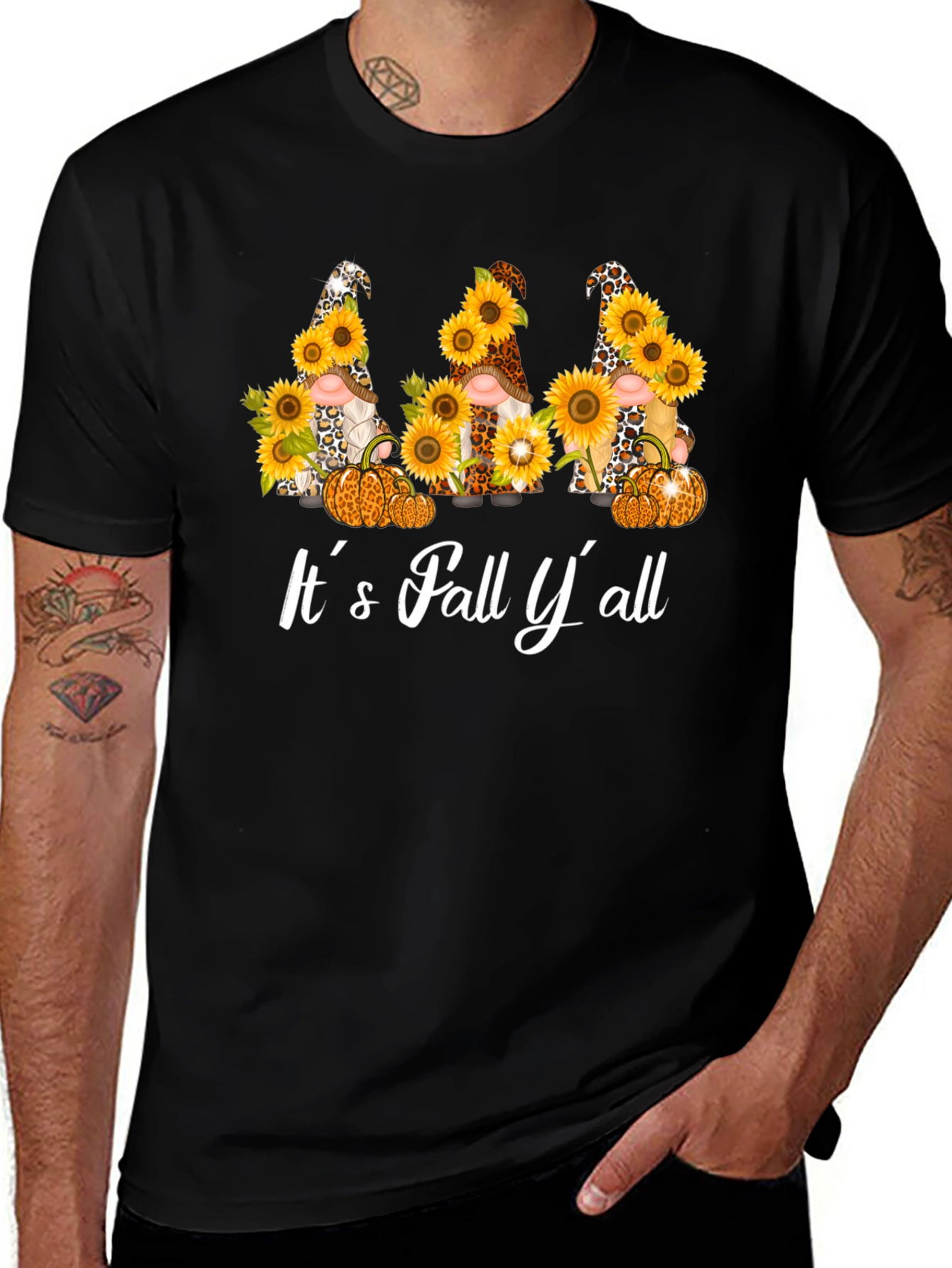 Variant 27 of Fall Gnomes & Sunflowers Graphic T-Shirt