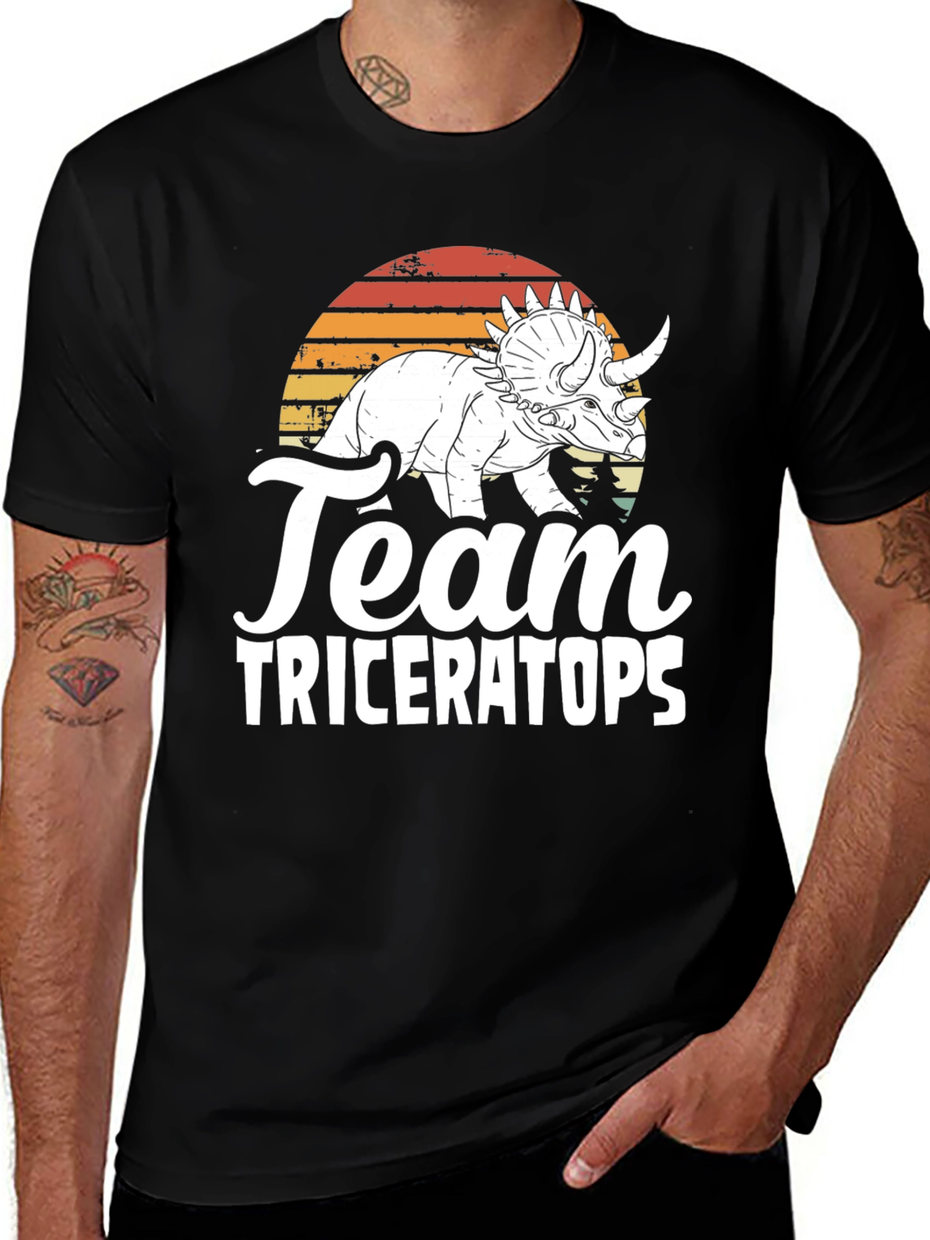 Team Triceratops T-Shirt - Vintage Dinosaur Graphic Tee