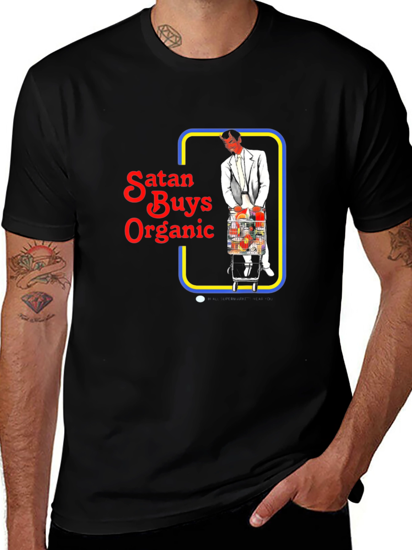 Satan Buys Organic T-Shirt
