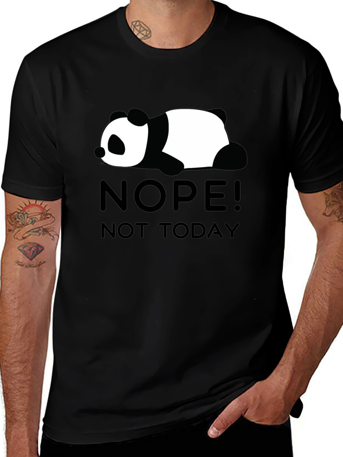 Variant 24 of Nope, Not Today Panda Tee