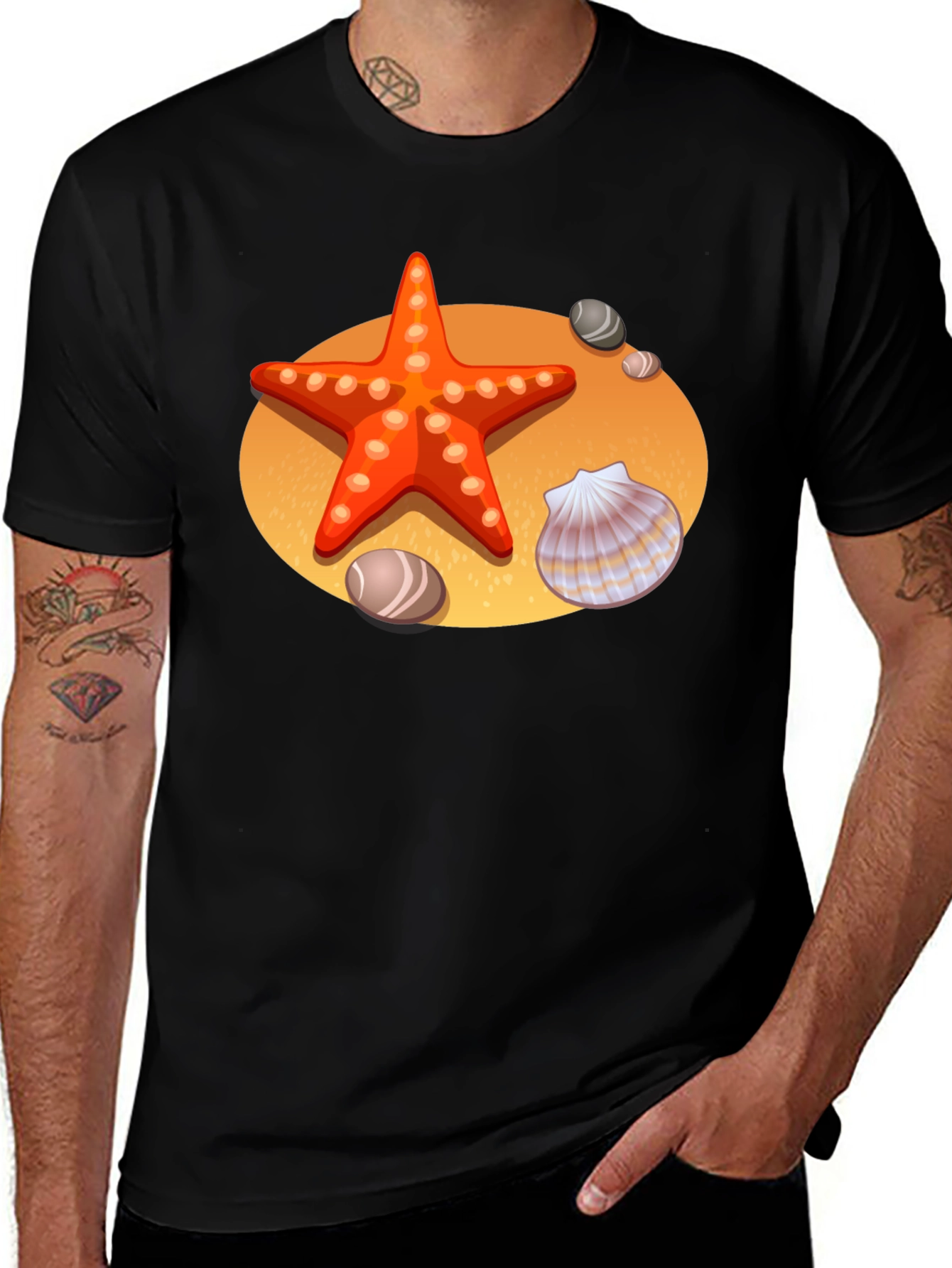 Variant 21 of Starfish Graphic Tee - Beach Vibes
