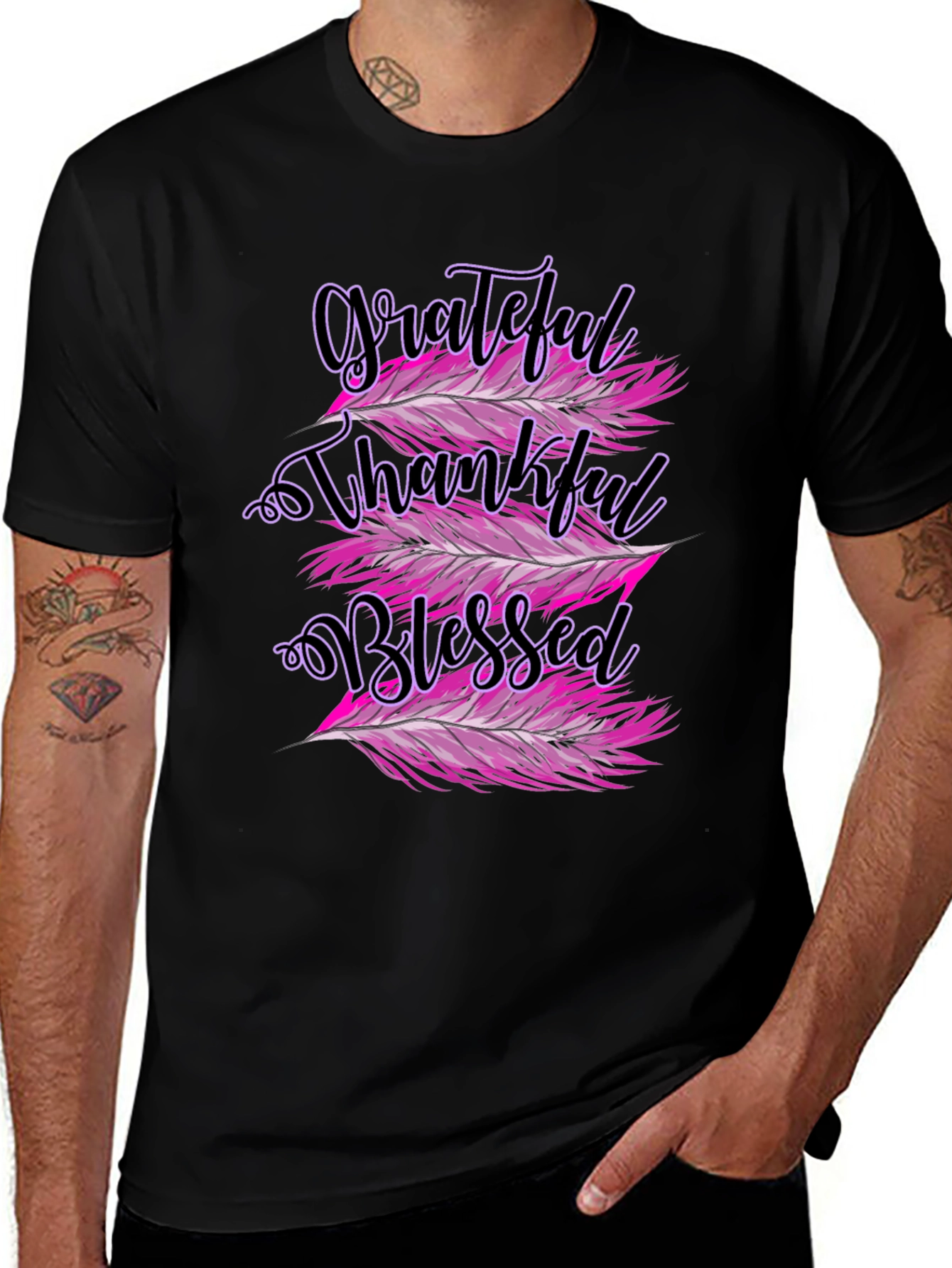 Variant 23 of Grateful Thankful Blessed Graphic Tee