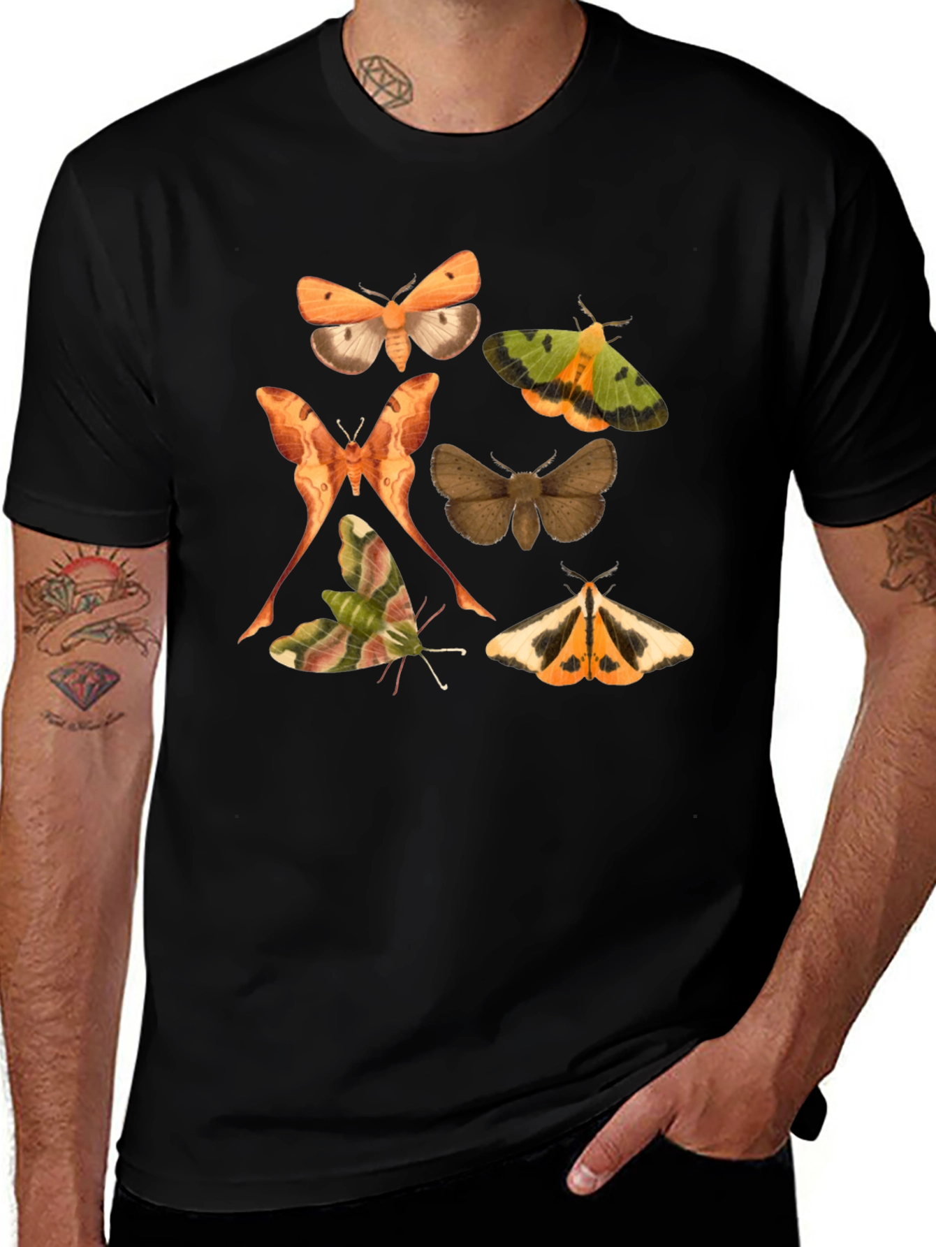 Variant 25 of Butterfly Print T-Shirt - Black