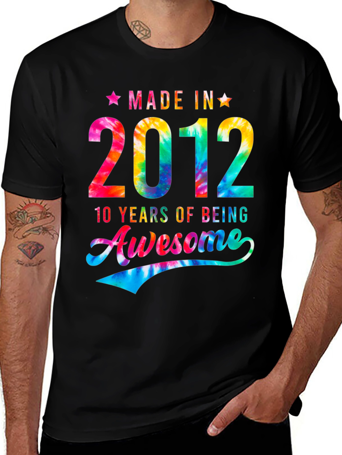 Variant 11 of Made in 2012 Awesome Graphic T-Shirt